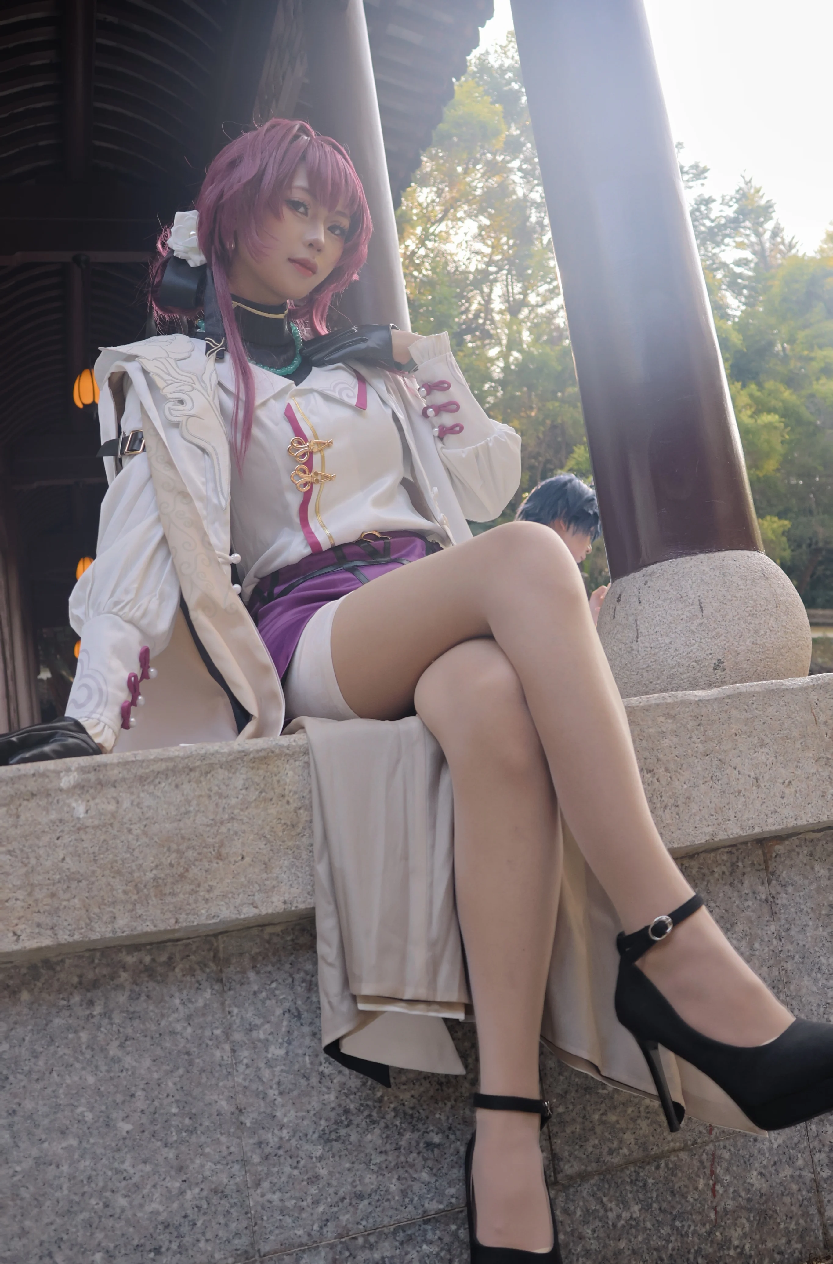 [Kafka Cosplay] Ancient Style On-Location Photography at the Garden Expo Park Blends with a Collaboration Cup to Create a Lazy Vibe - Image 6