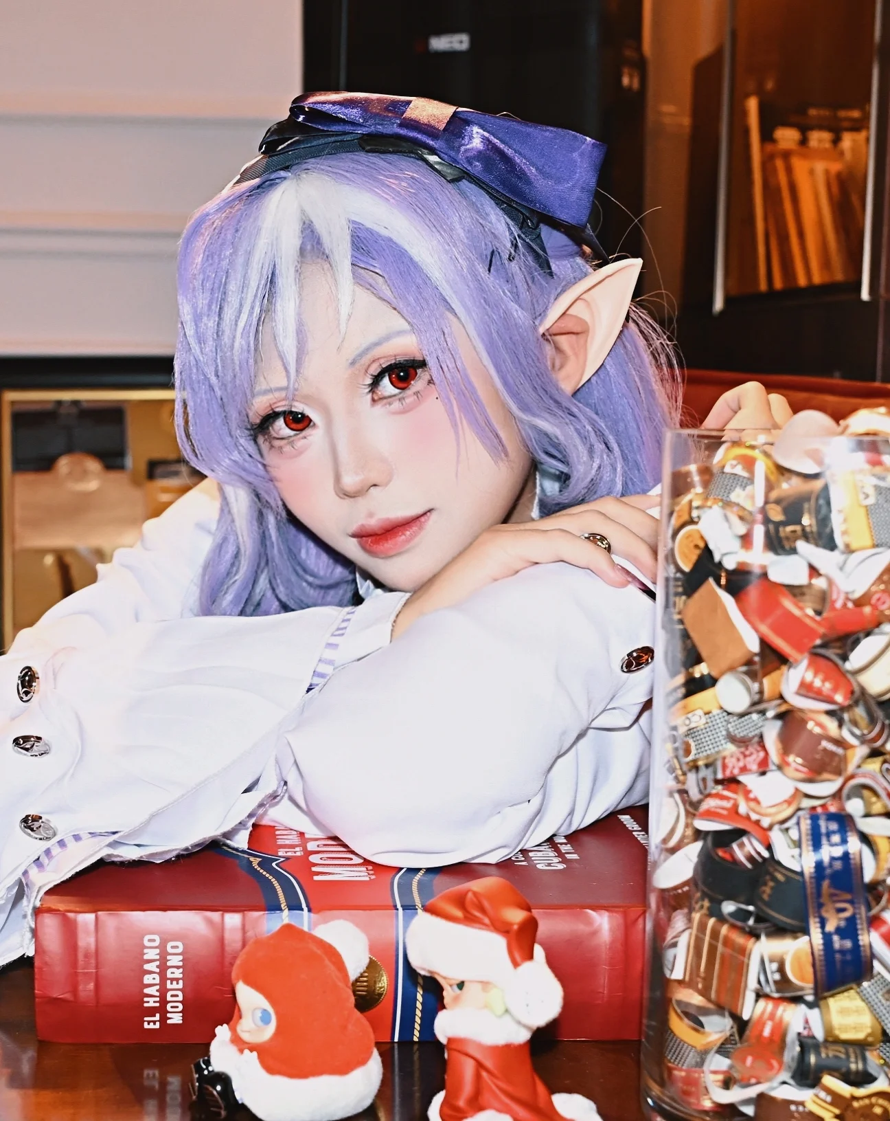 【ビビアン コスプレ】ゼンレスゾーンゼロのビストロバーテンダー、紫の夜幕下の誘い - 7 枚目