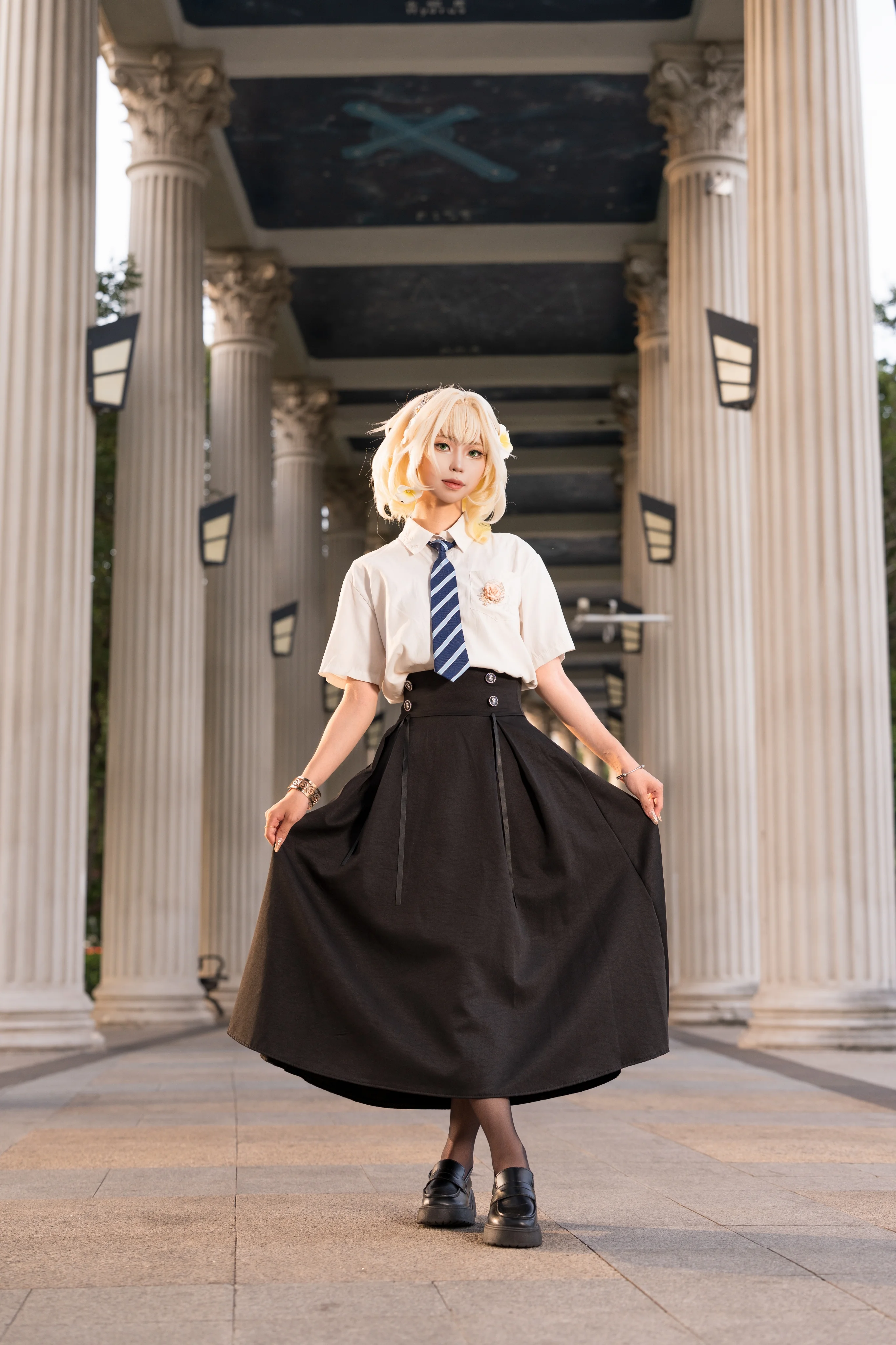 【阿格萊雅cos】穿上校服的星穹鐵道少女，夏日清爽記錄 - 第 8 張