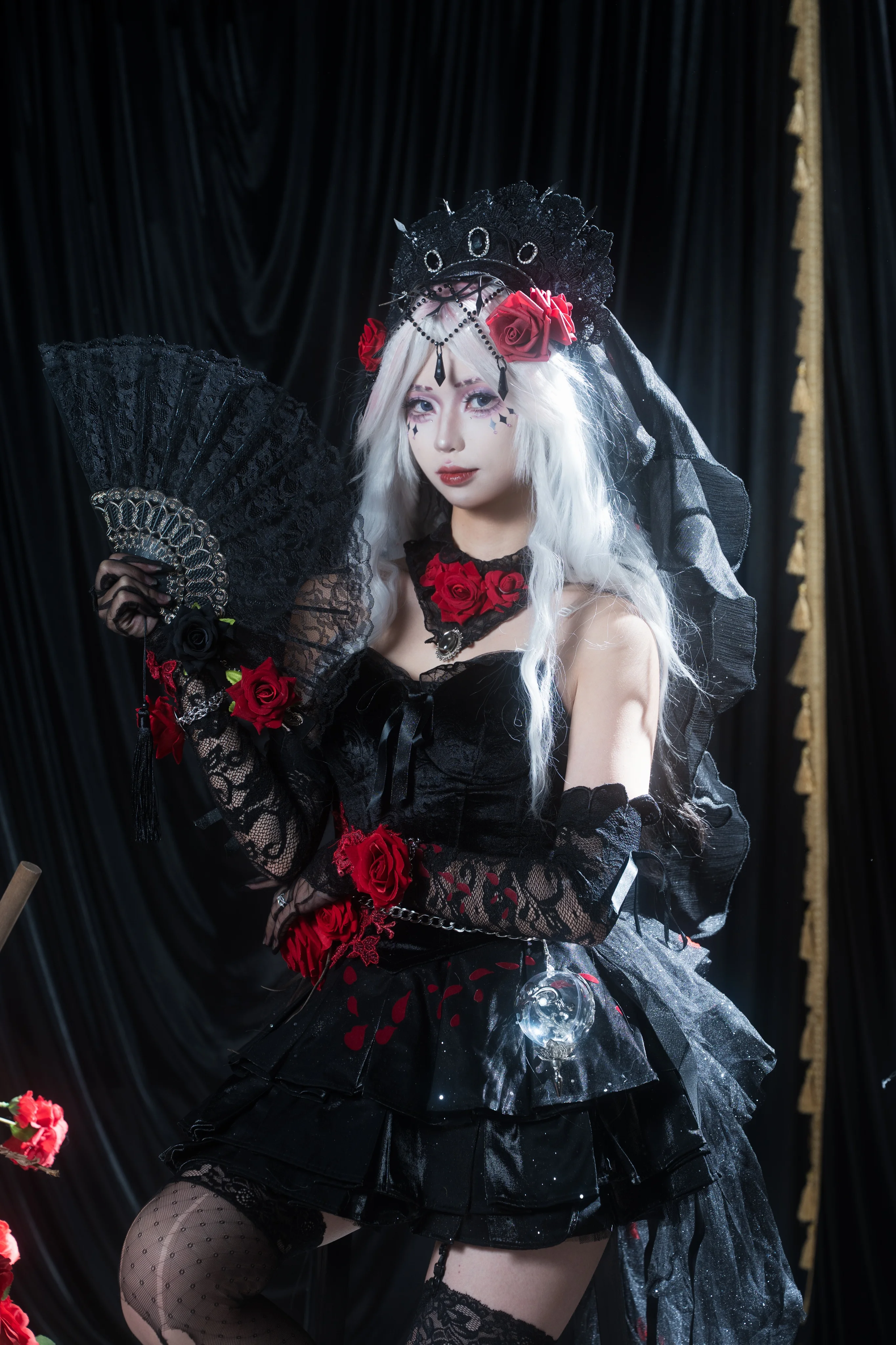 【心理学者コスプレ】Identity V 第五人格「長夜」薔薇テーマのコスプレ写真 - 7 枚目
