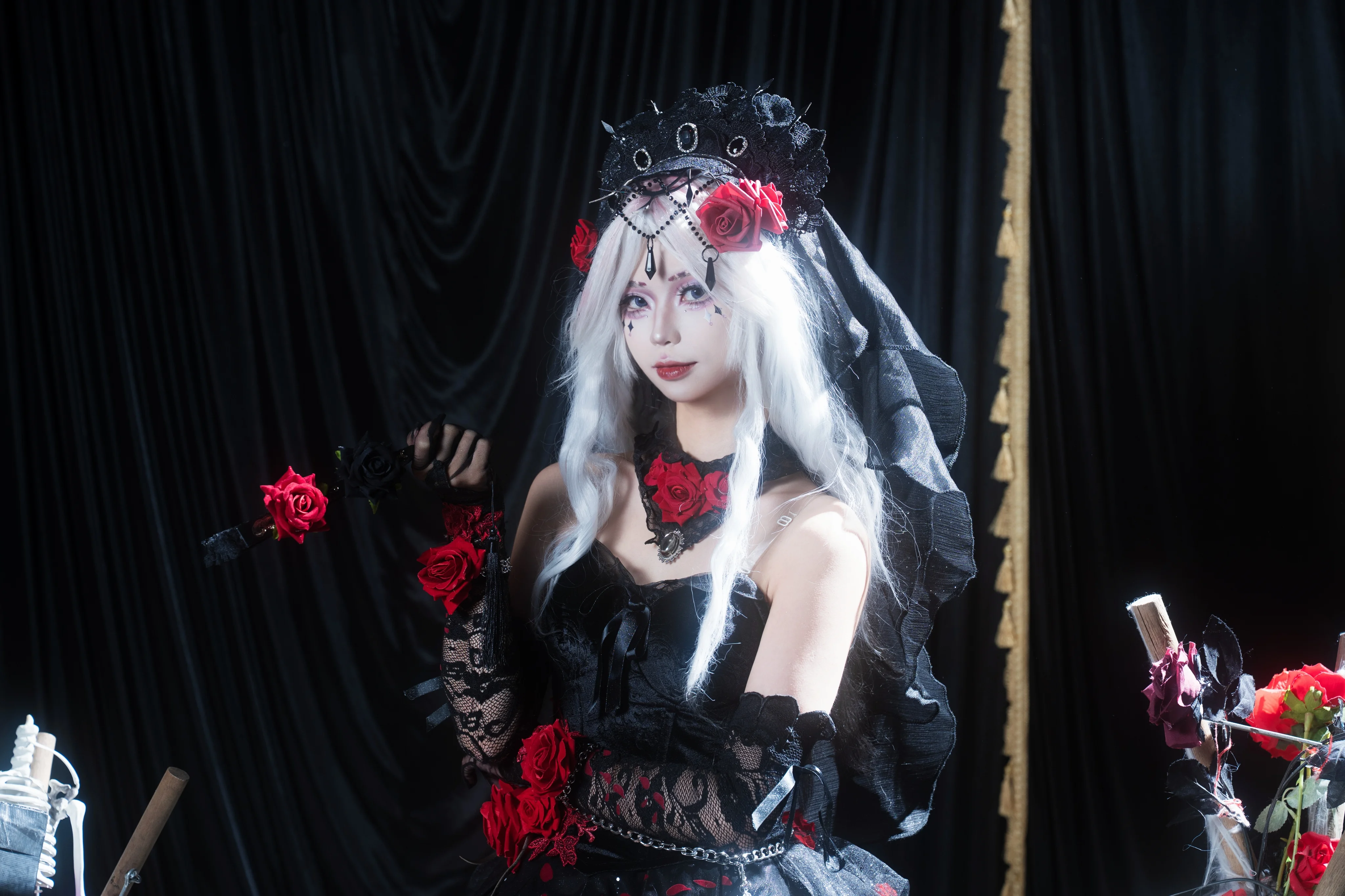 【心理学者コスプレ】Identity V 第五人格「長夜」薔薇テーマのコスプレ写真 - 8 枚目