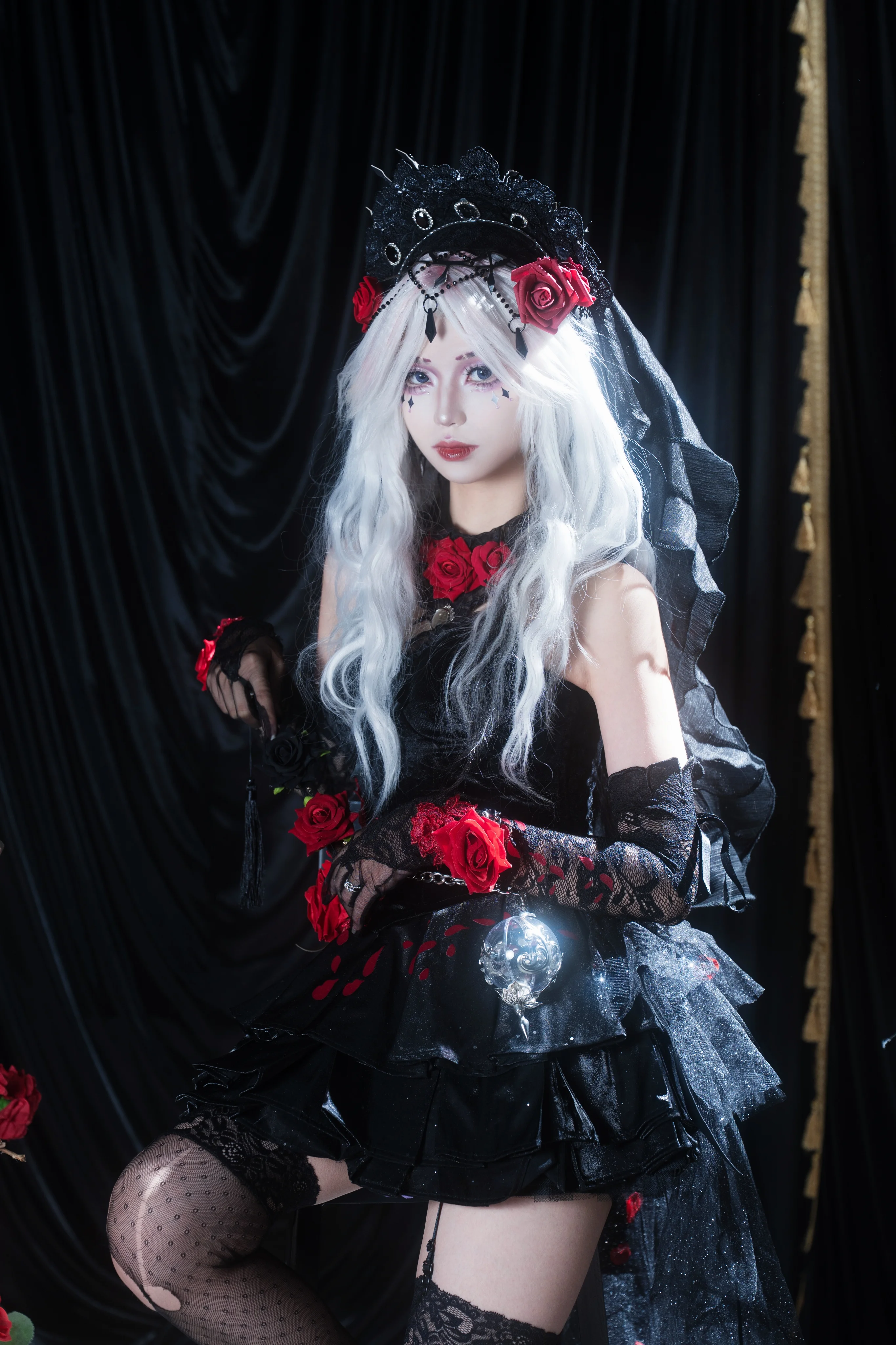 【心理学者コスプレ】Identity V 第五人格「長夜」薔薇テーマのコスプレ写真 - 9 枚目