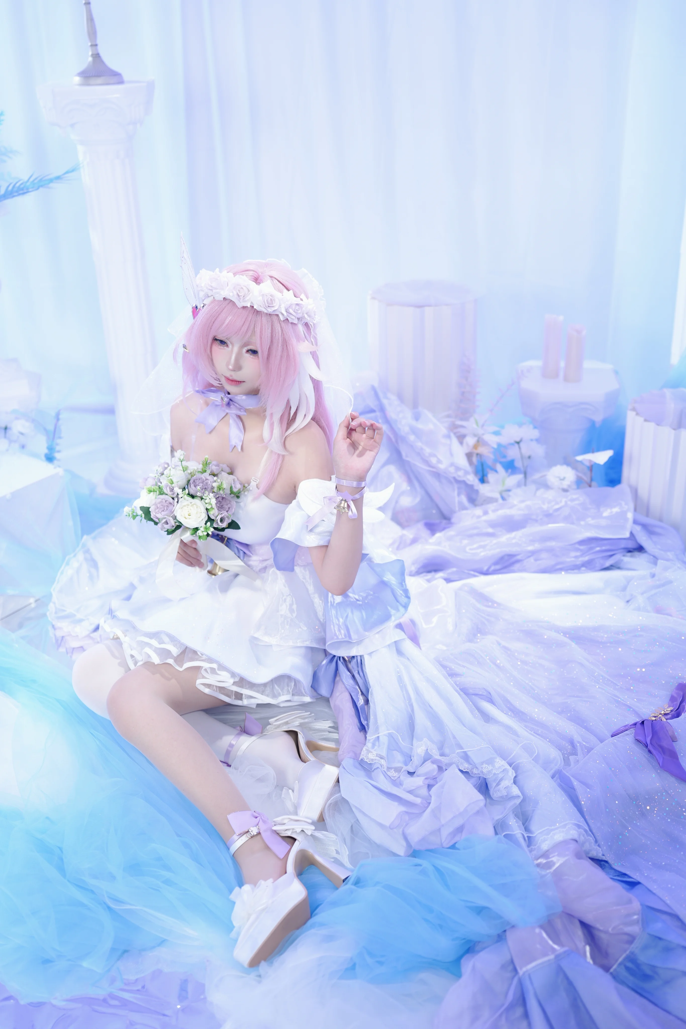 【爱莉希雅cos】花间颂歌的温柔，在梦幻轻纱中回响