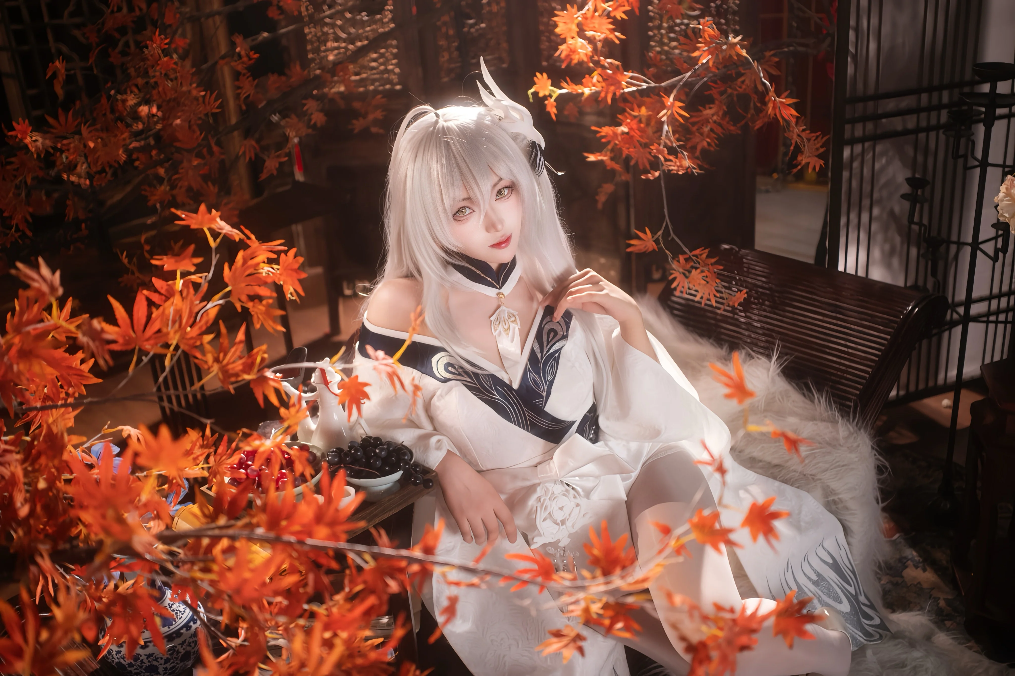 【碧藍航線白鳳cos】紅楓古韻下的清冷之美 - 第 6 張