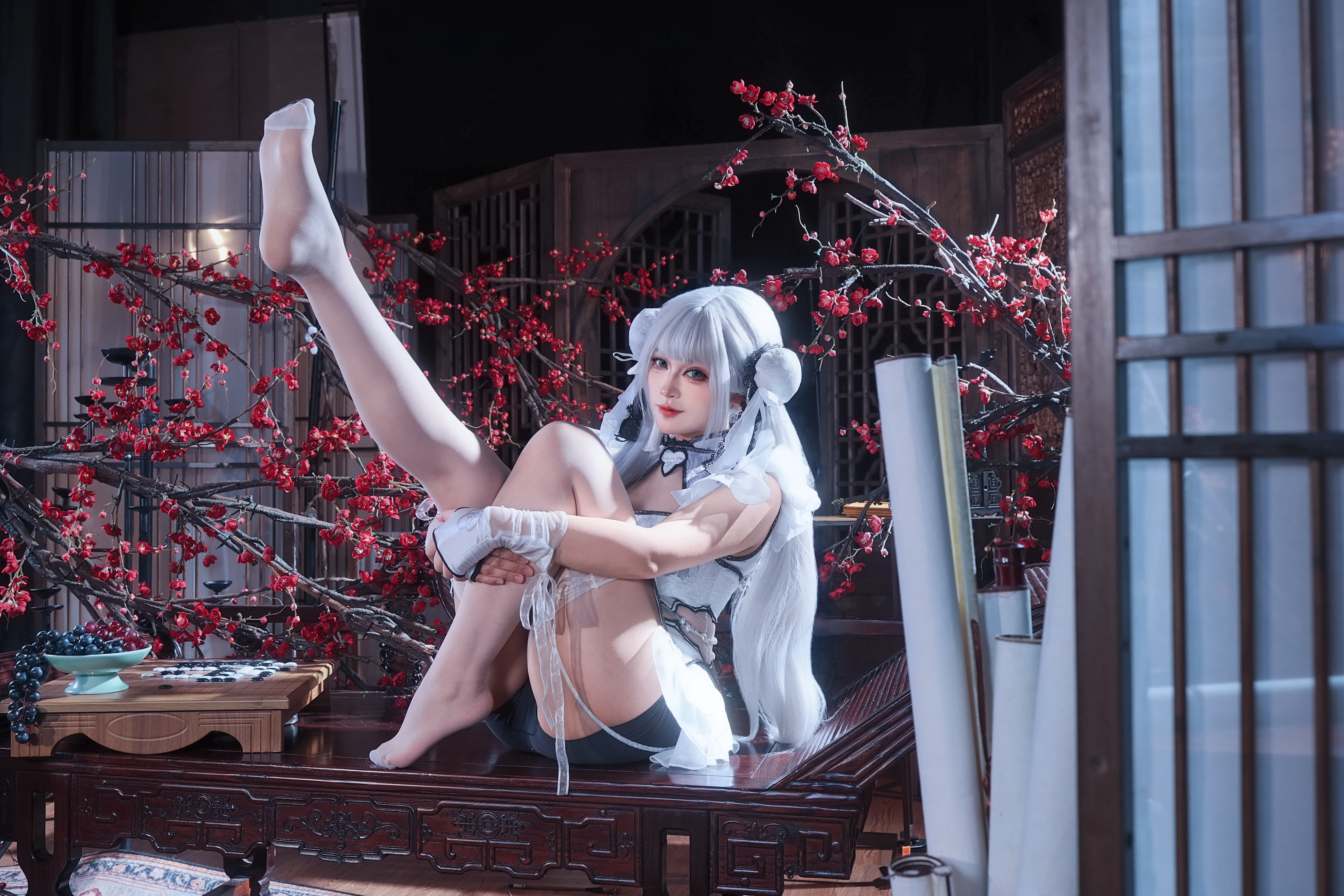 【殷紫萍cos】永劫无间的中式美学与白纱 - 第 1 张