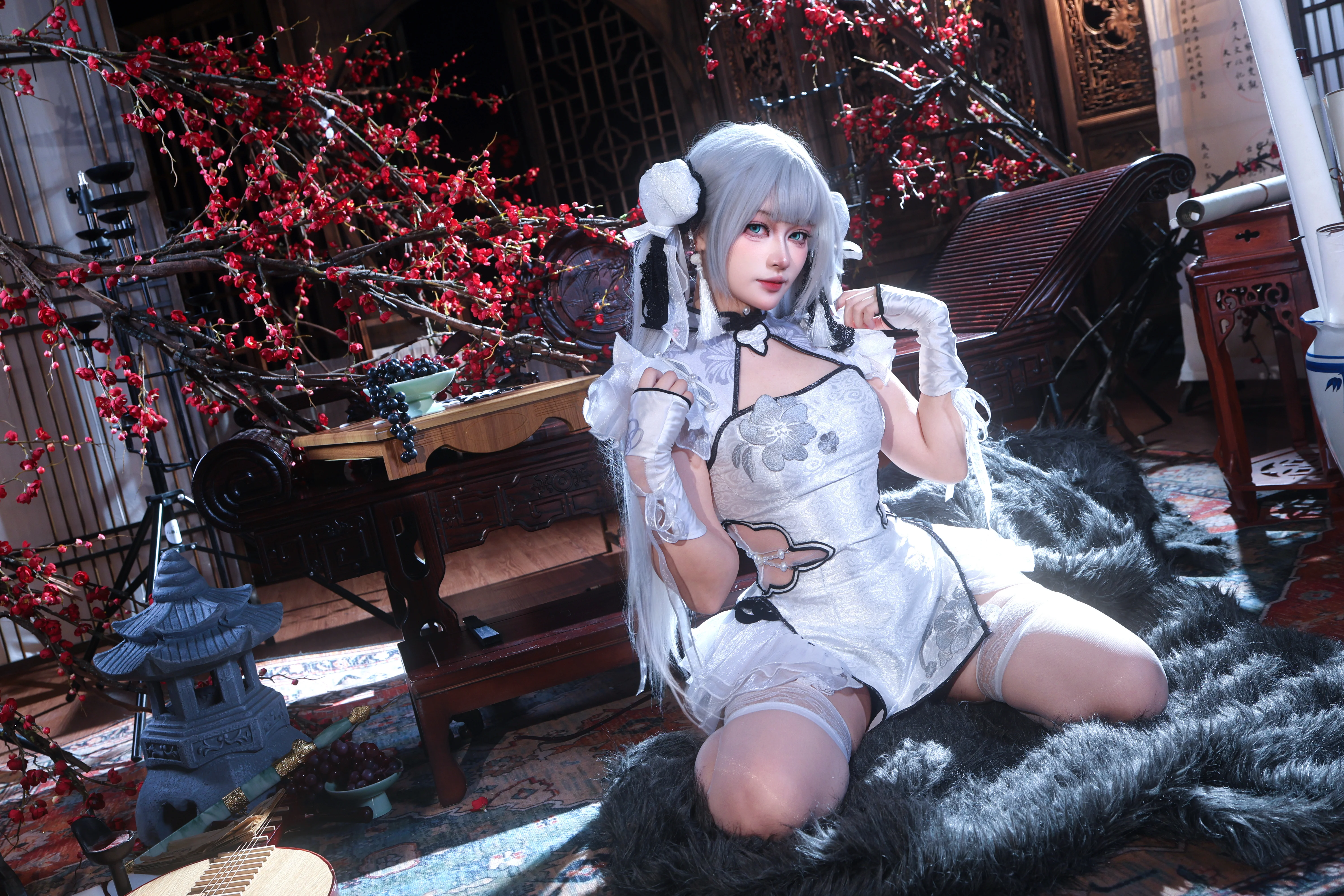 【殷紫萍cos】永劫无间的中式美学与白纱 - 第 2 张