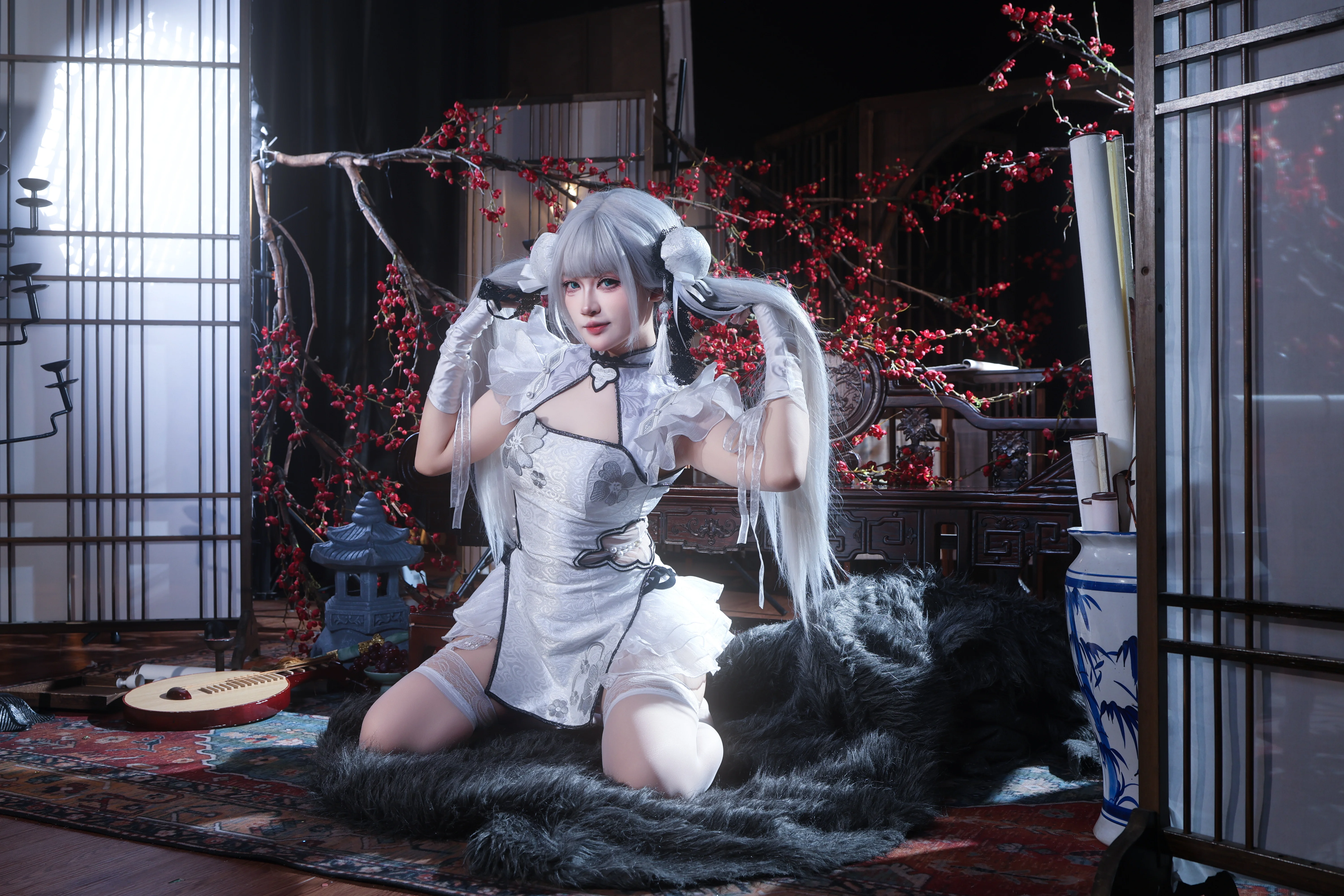 【殷紫萍cos】永劫无间的中式美学与白纱 - 第 3 张