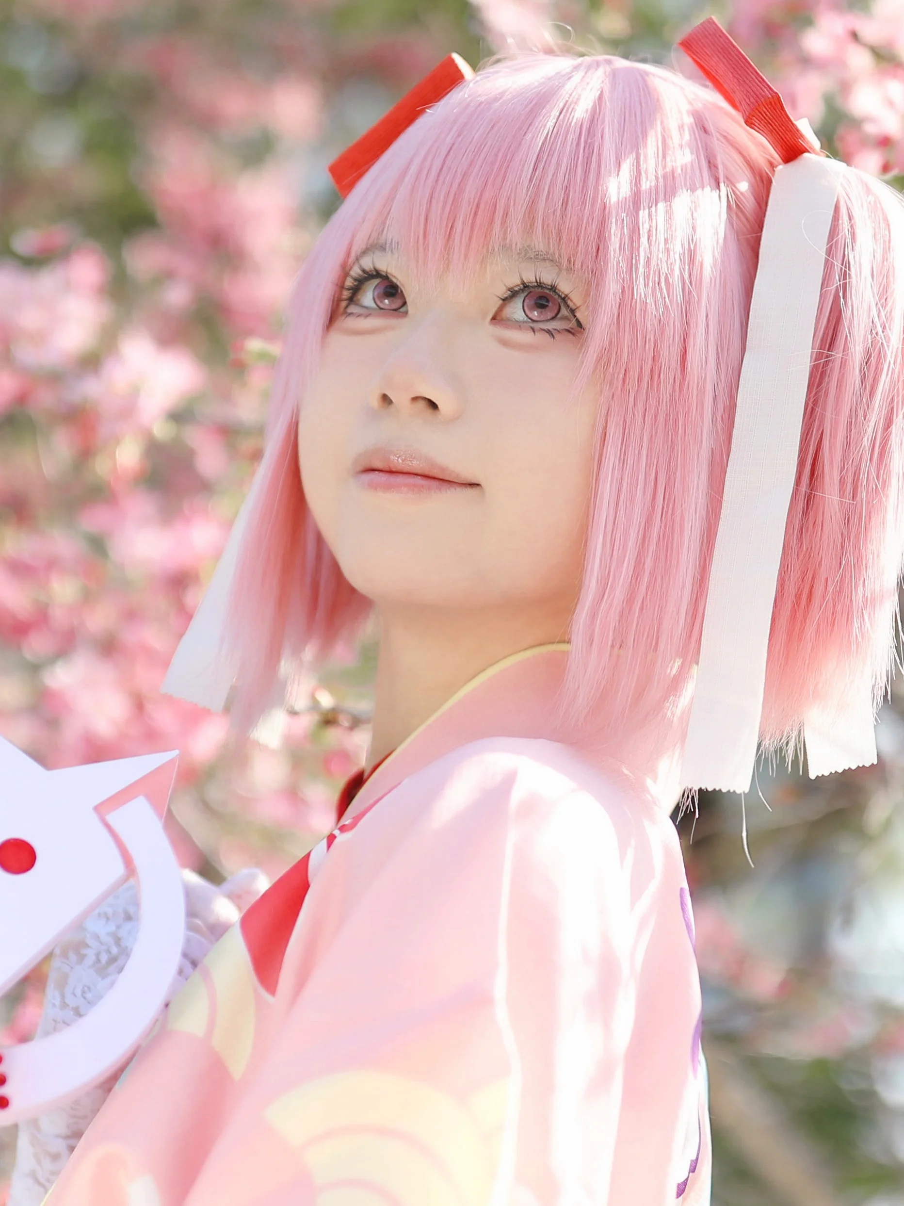 【鹿目圆cos】魔法少女小圆，樱花与和服下的镜像挑战 - 第 1 张