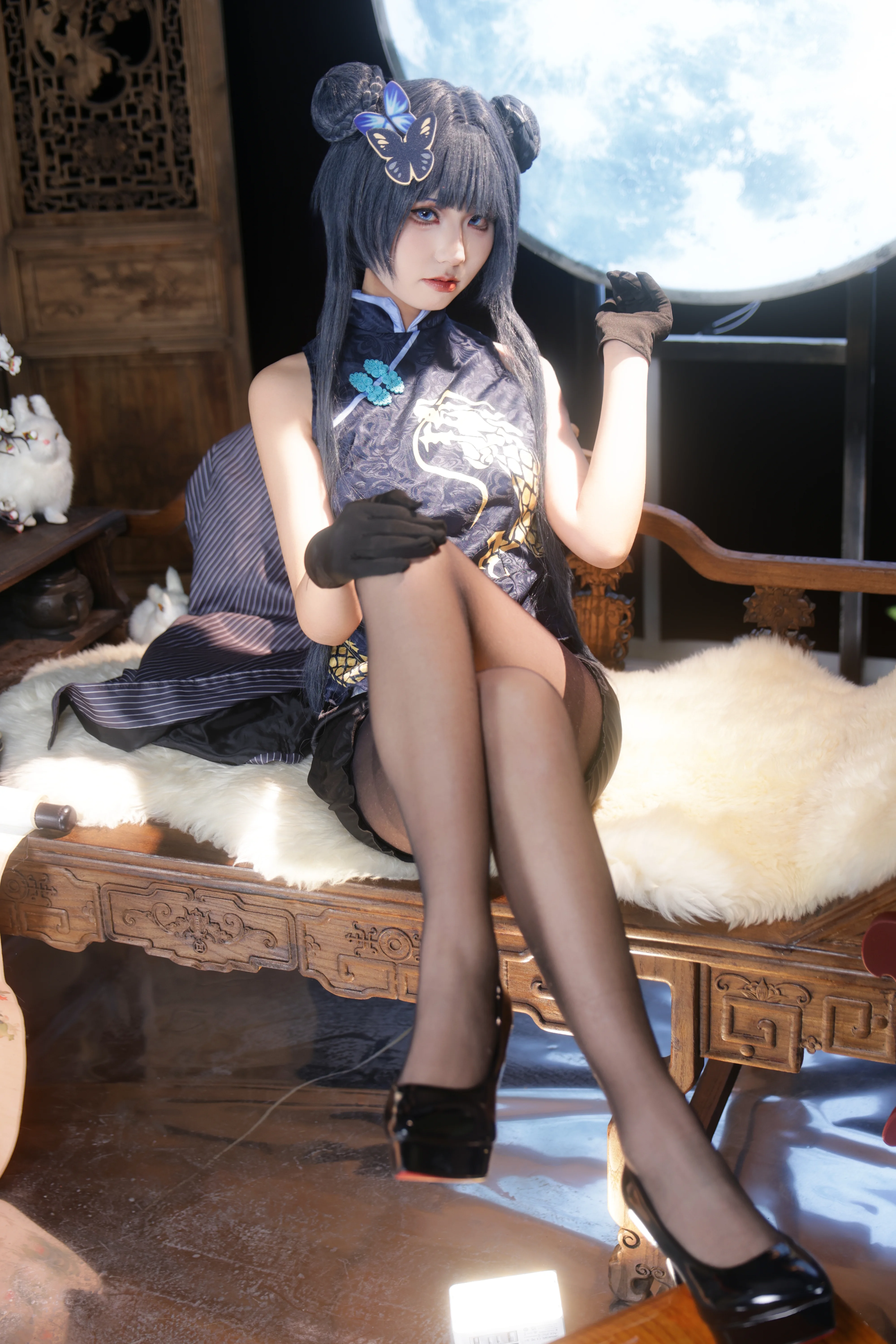 【门主大人cos】蔚蓝档案山海经门主的月下长枪正片 - 第 2 张