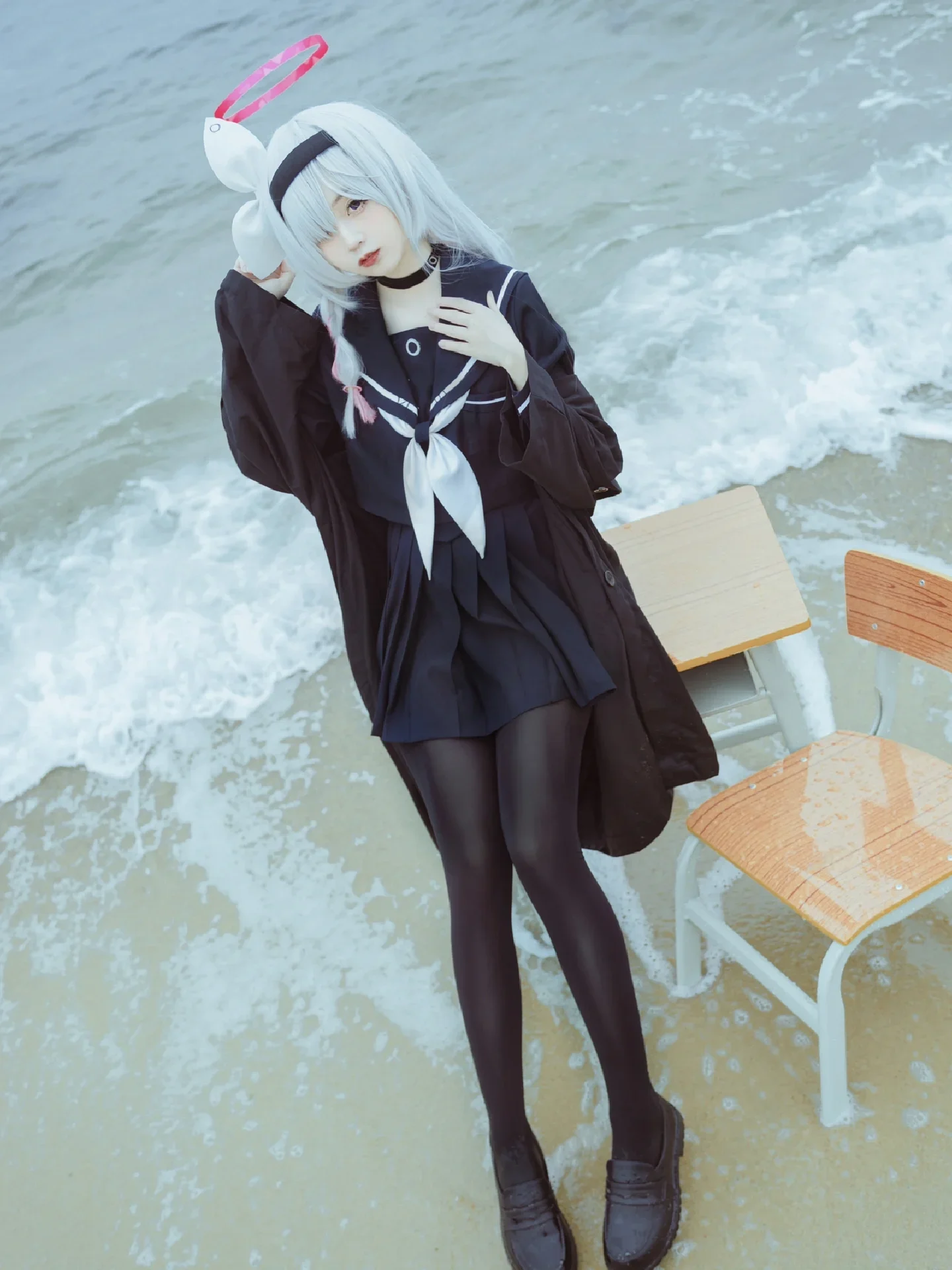 【普拉娜cos】阴天海边的普拉娜，带着老师的那幅画 - 第 1 张