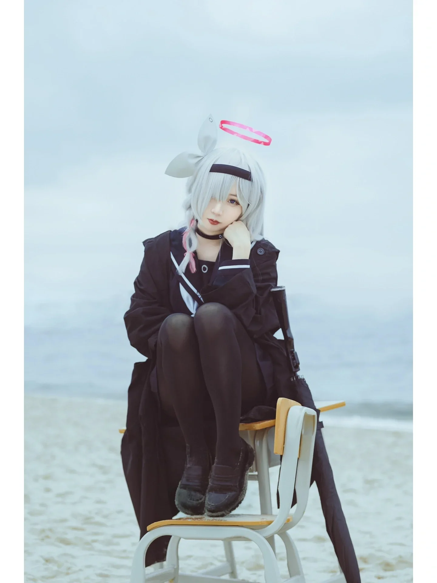 【普拉娜cos】阴天海边的普拉娜，带着老师的那幅画 - 第 4 张