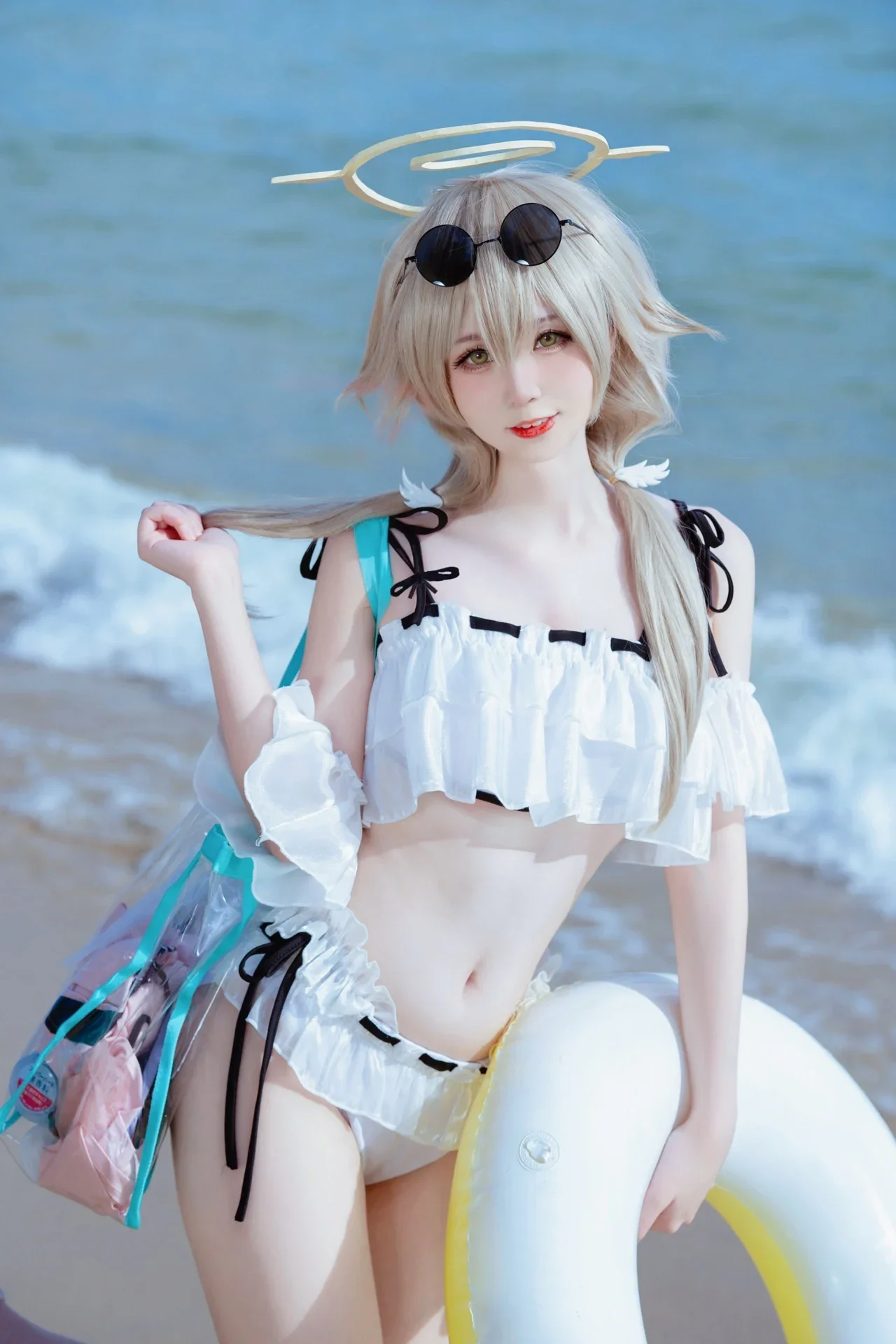【日富美cos】蔚蓝档案夏日沙滩水着拍摄分享