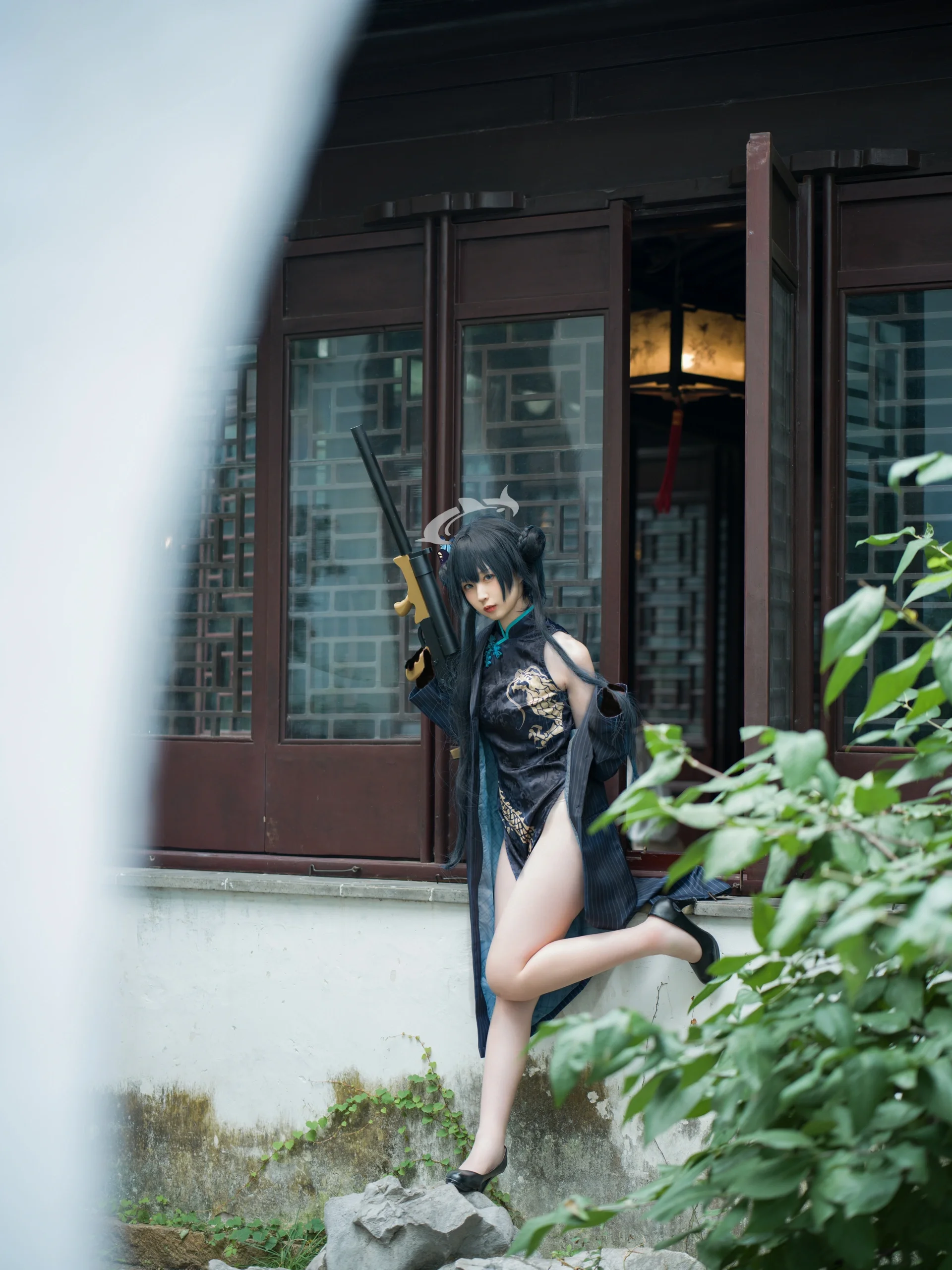 【Kisaki cos】碧蓝档案，门主的国风旗袍与长枪 - 第 2 张