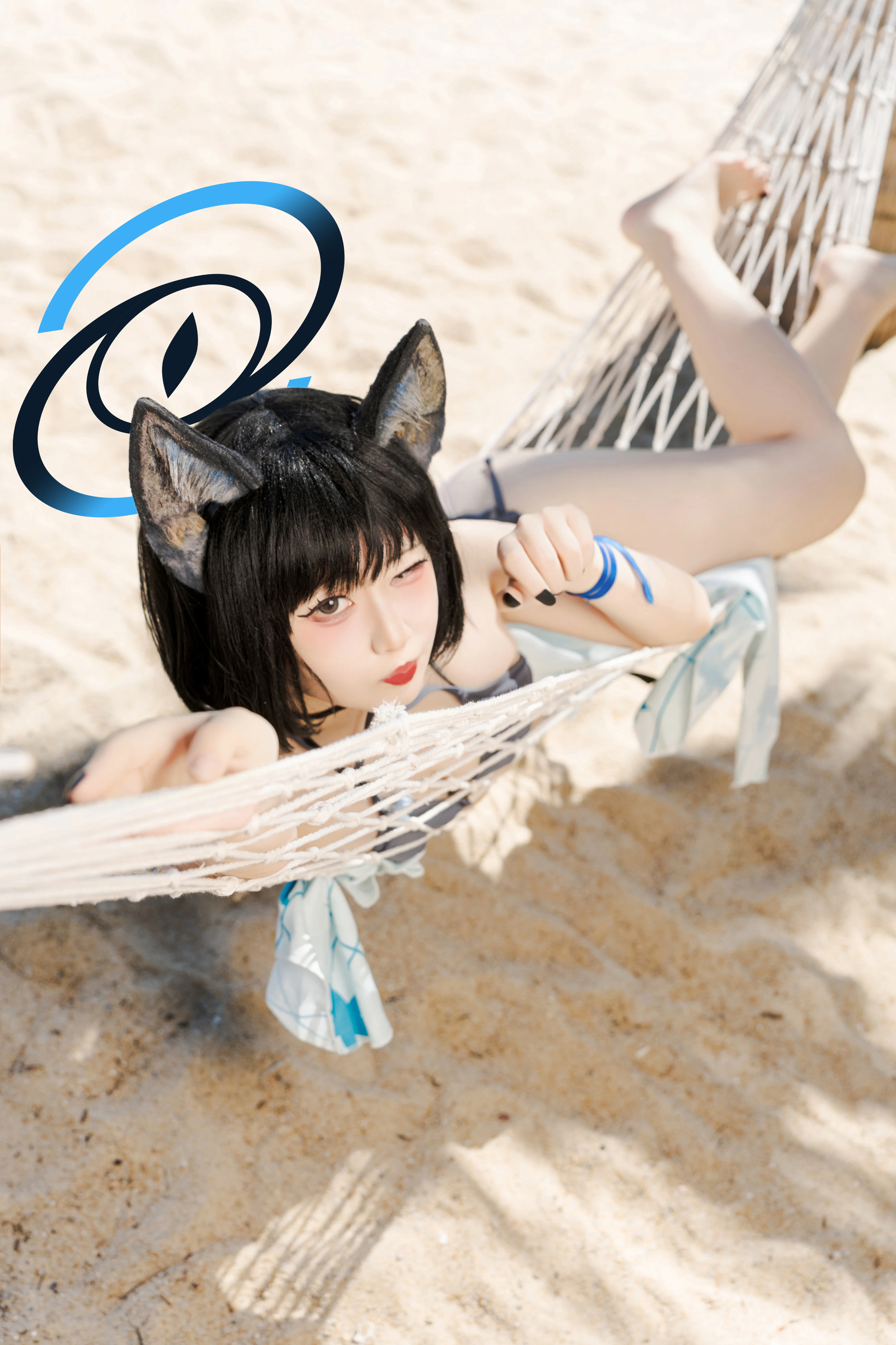 【桐生桔梗cos】蔚蓝档案夏日海滩泳装特辑 - 第 2 张