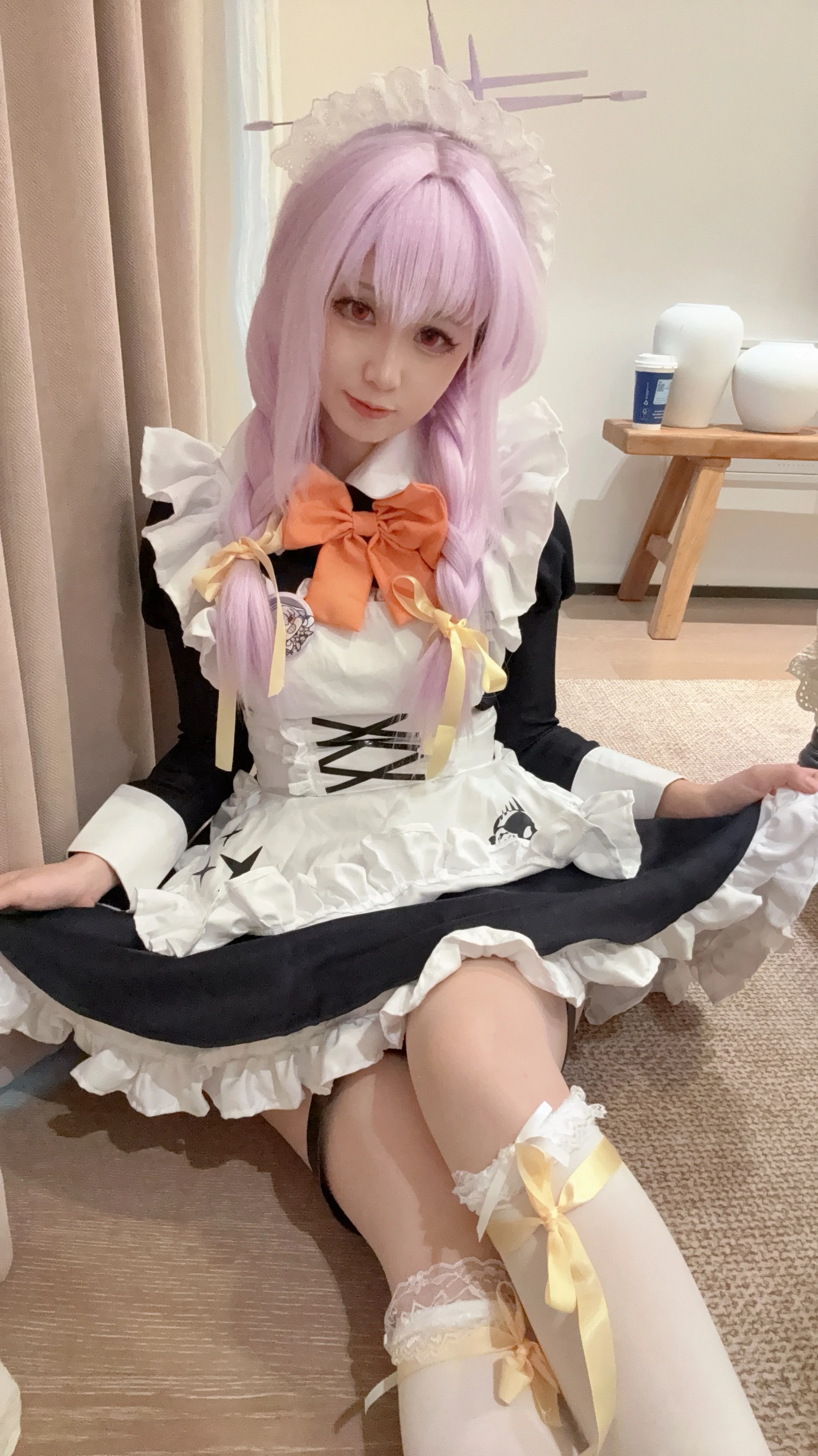 【蔚蓝档案秤亚津子cos】公主风女仆装的上身细节还原