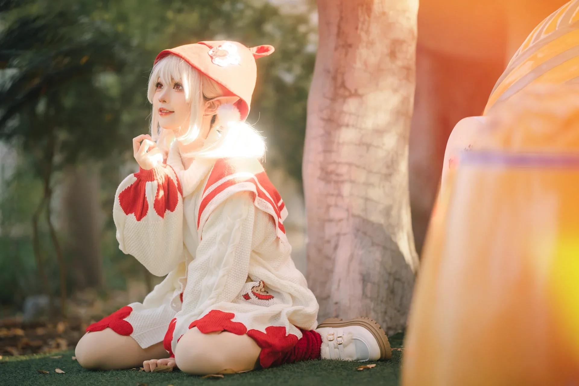 【可莉cos】蒙德城的火花骑士，红白相间的童话午后 - 第 3 张