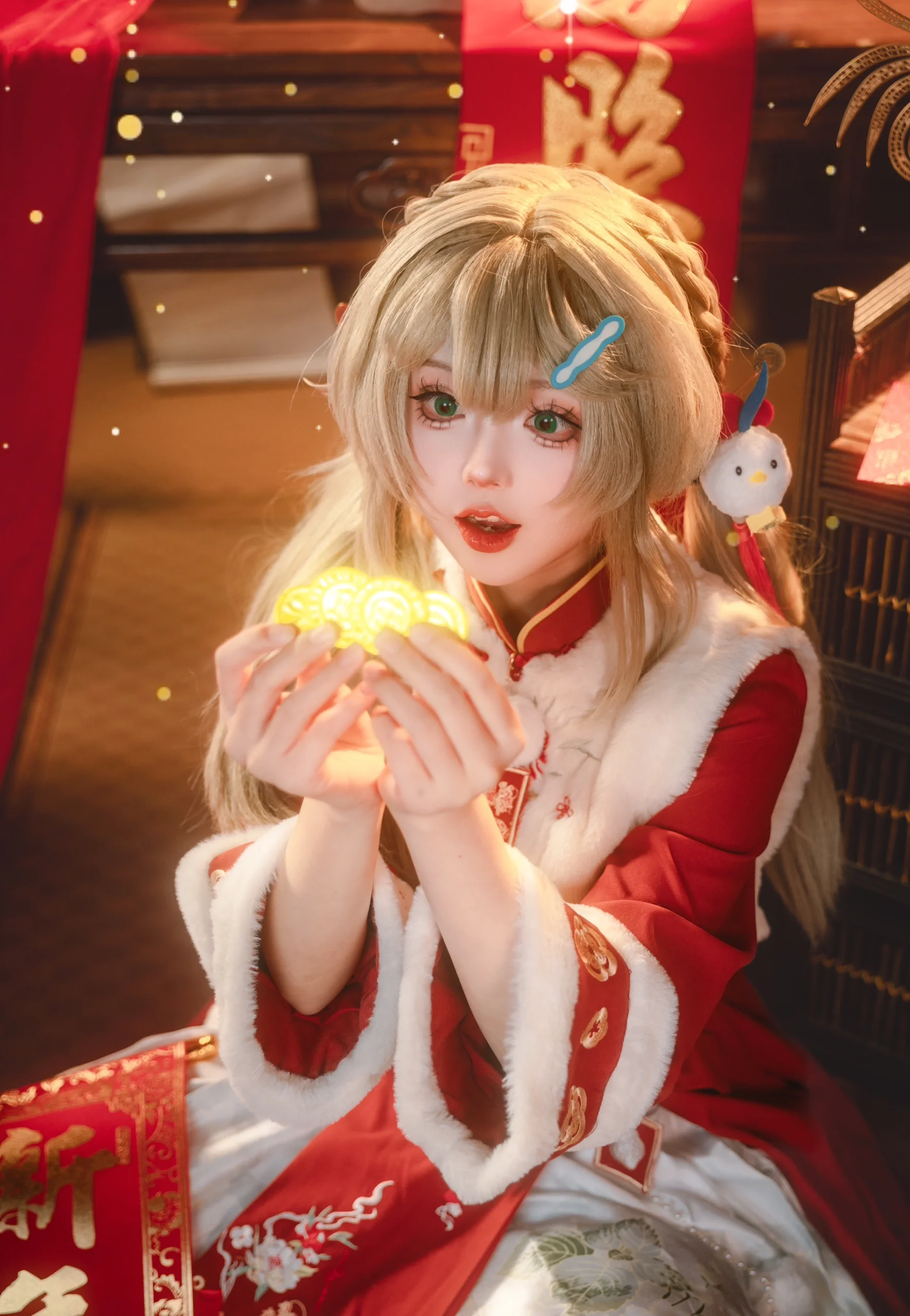 【青雀cos】崩壞星穹鐵道里的雀神，新年紅裝送來好運 - 第 1 張