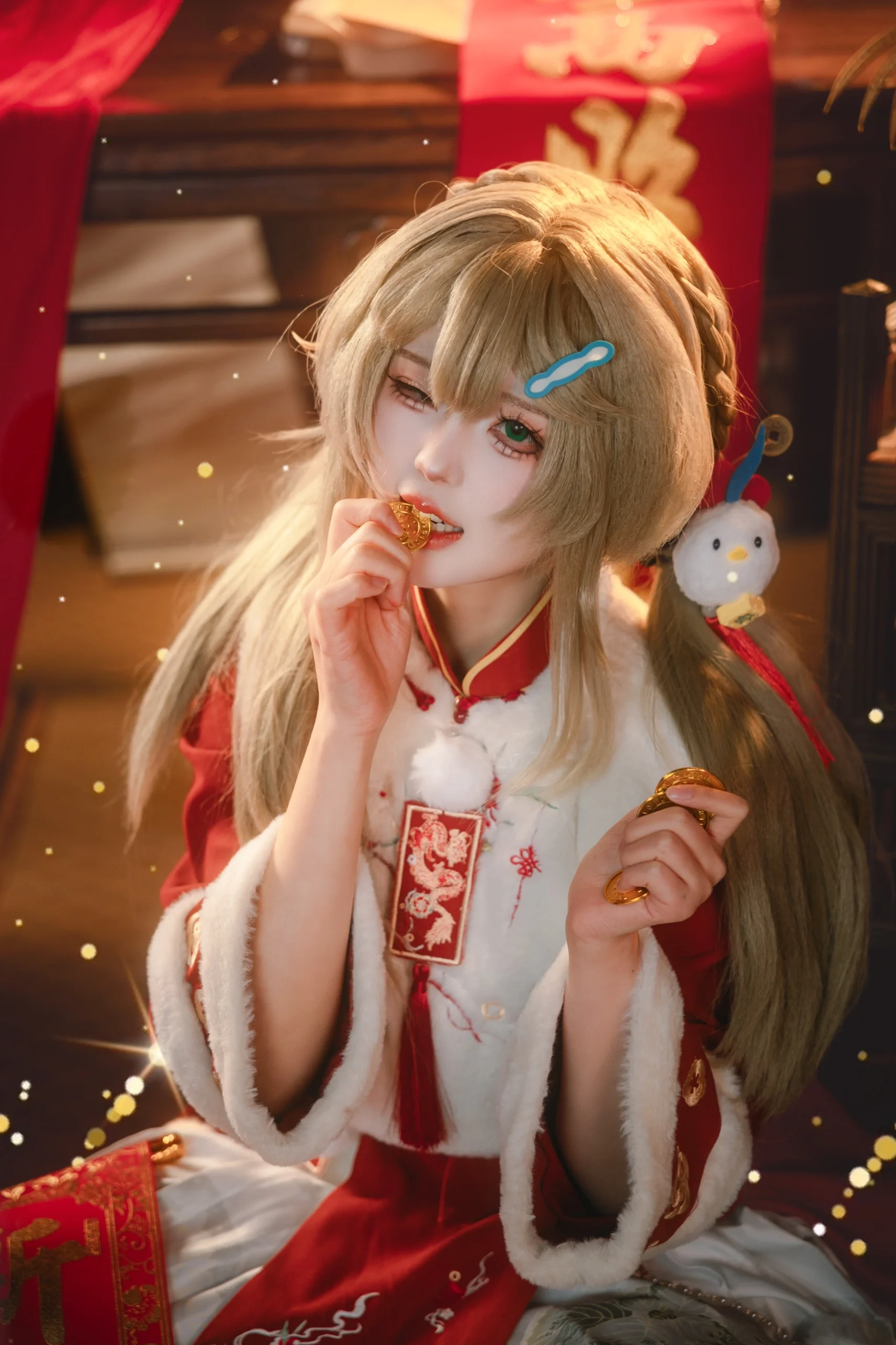 【青雀cos】崩壞星穹鐵道里的雀神，新年紅裝送來好運 - 第 2 張