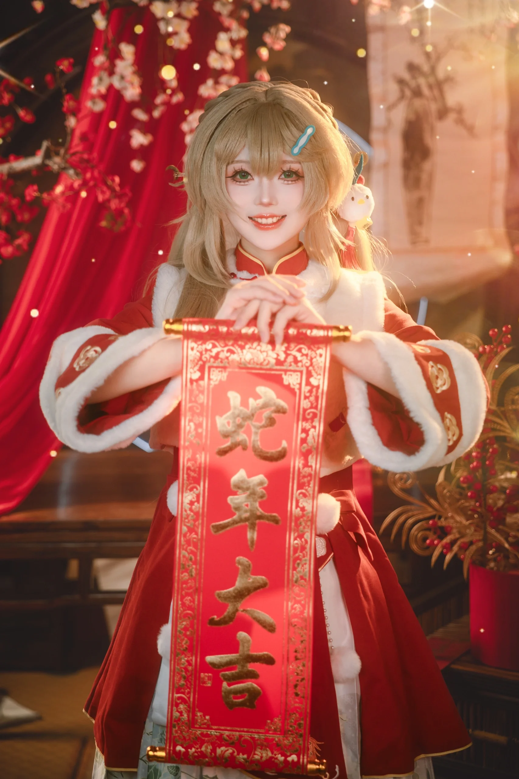 【青雀cos】崩壞星穹鐵道里的雀神，新年紅裝送來好運 - 第 3 張