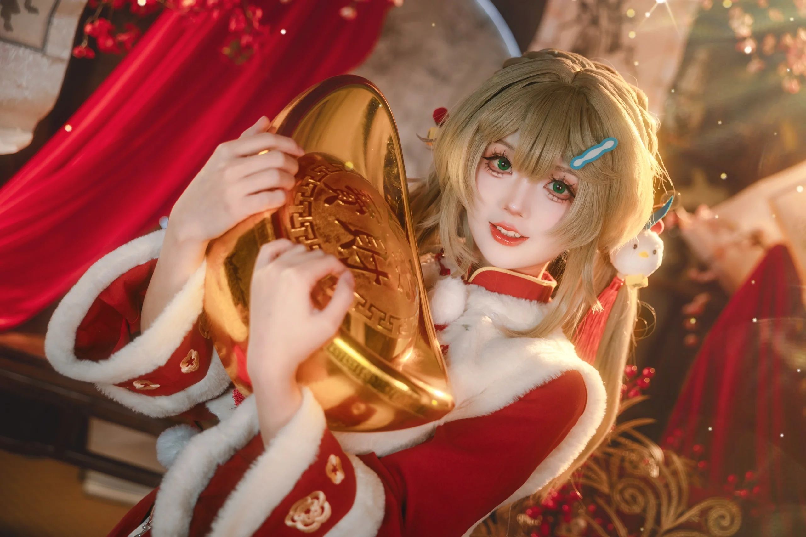 【青雀cos】崩壞星穹鐵道里的雀神，新年紅裝送來好運 - 第 5 張