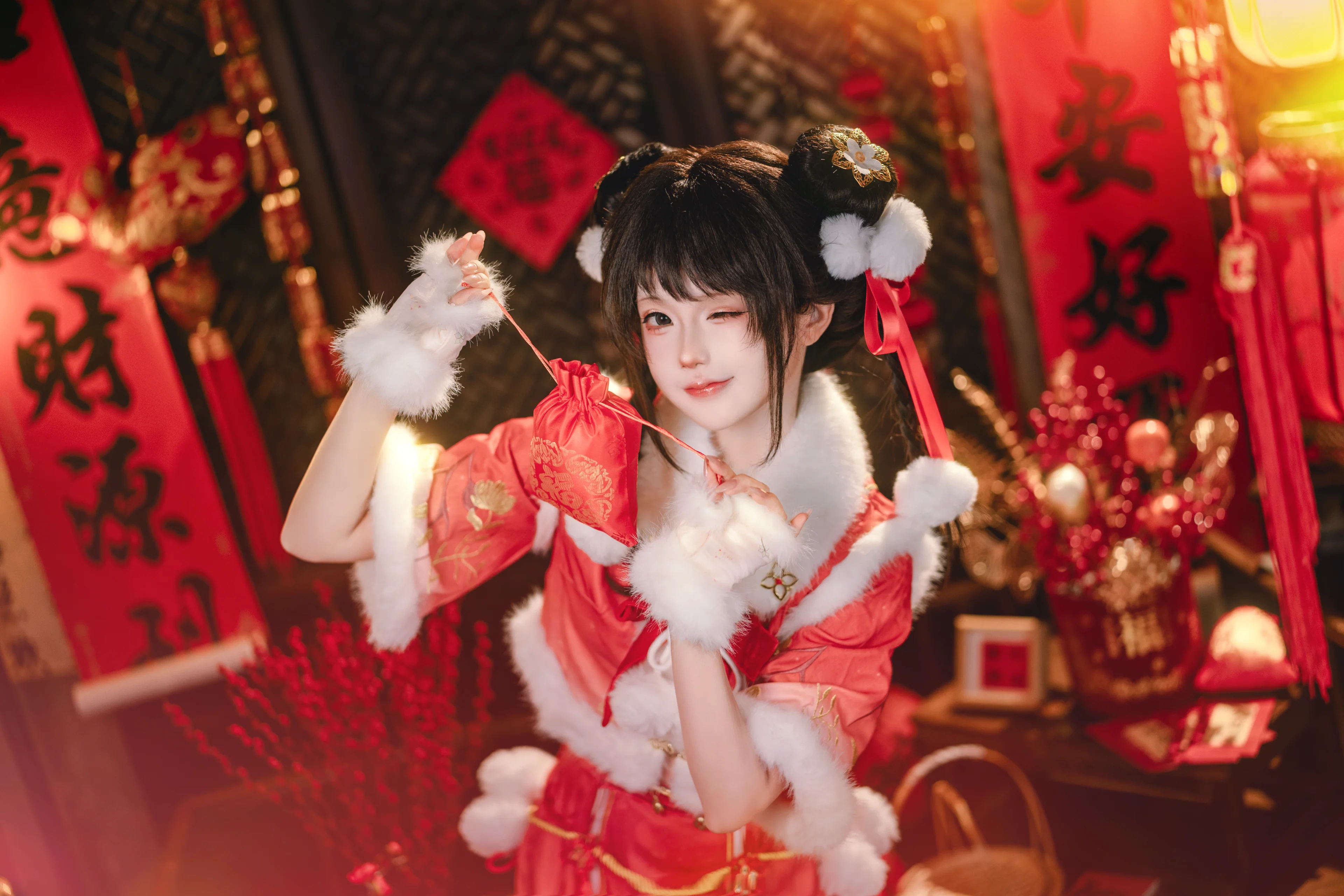 【胡桃cos】紅紅火火的新春裝扮，滿載福氣迎新歲 - 第 2 張