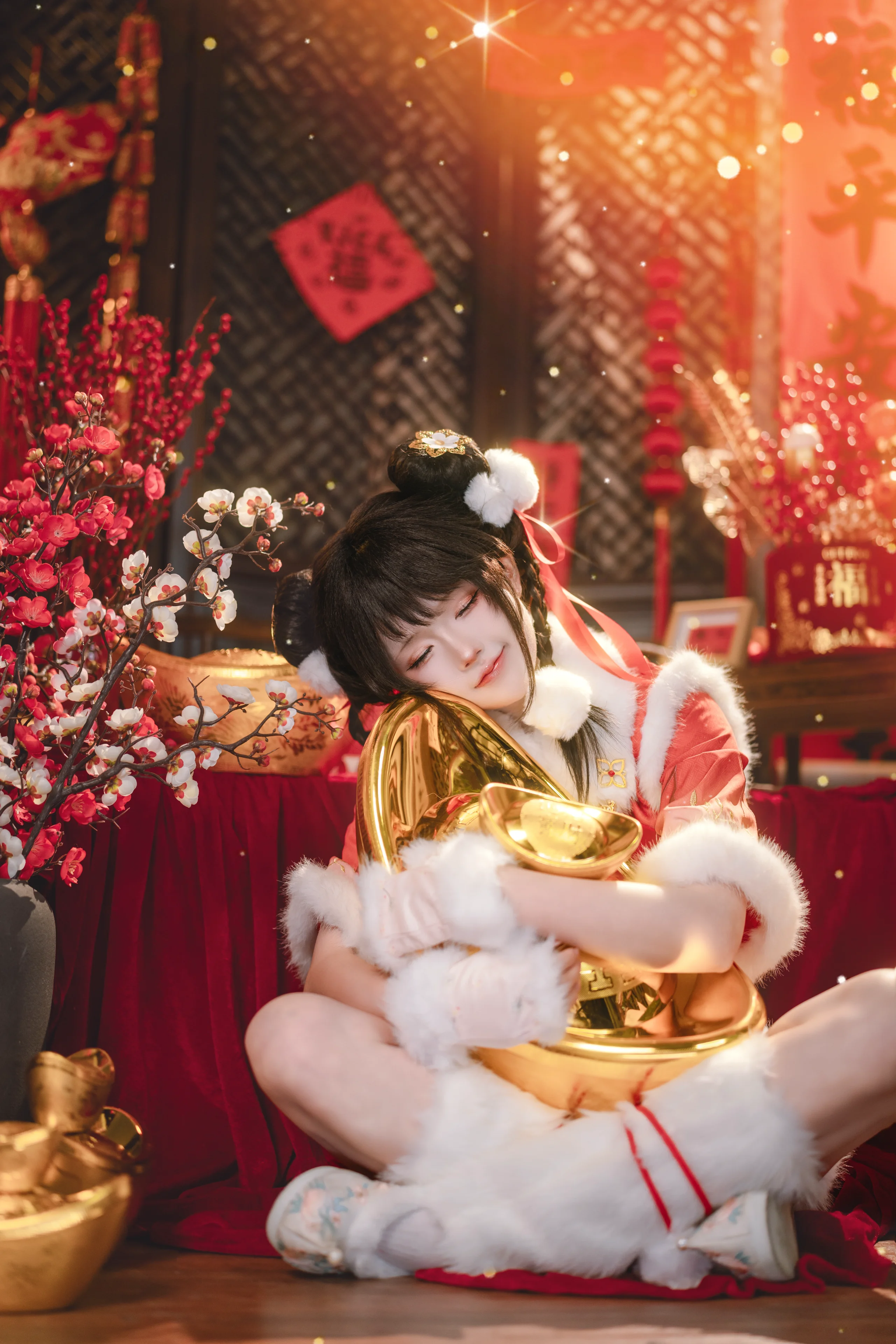 【胡桃cos】紅紅火火的新春裝扮，滿載福氣迎新歲 - 第 3 張