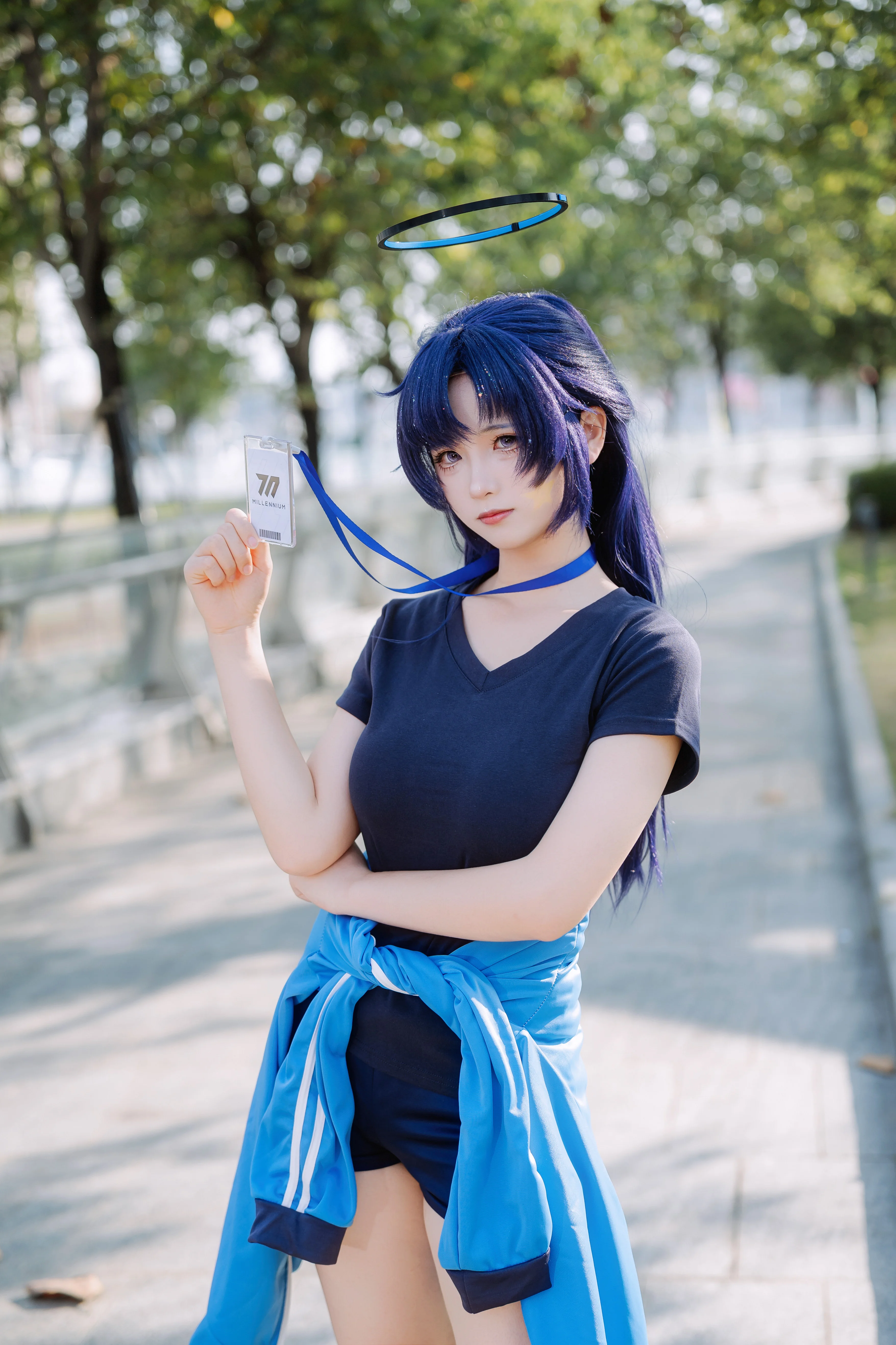 【早濑优香cos】蔚蓝档案体操服，户外运动日常记录 - 第 9 张