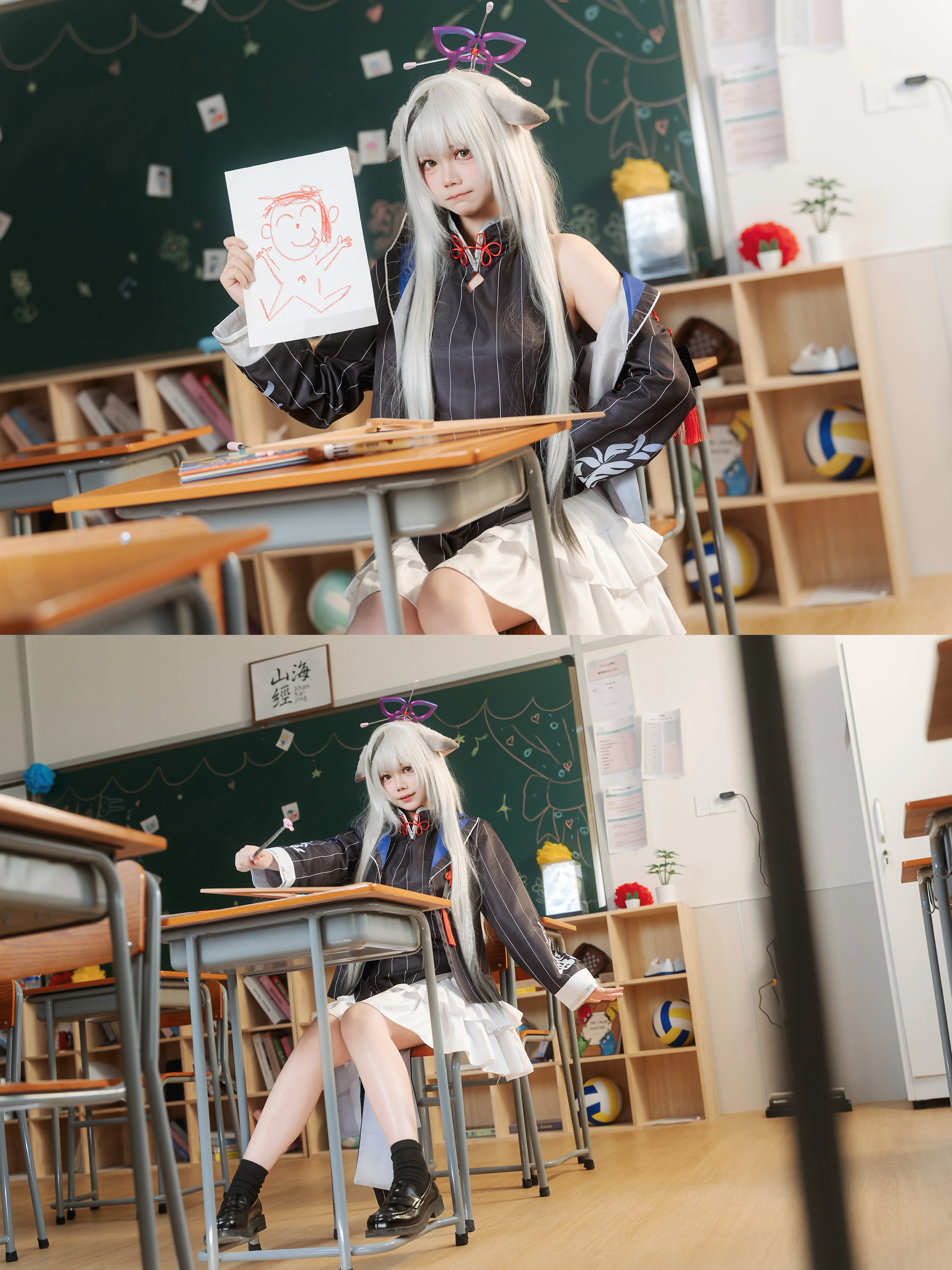 【春原心奈cos】蔚蓝档案的黑白校园侧写 - 第 4 张