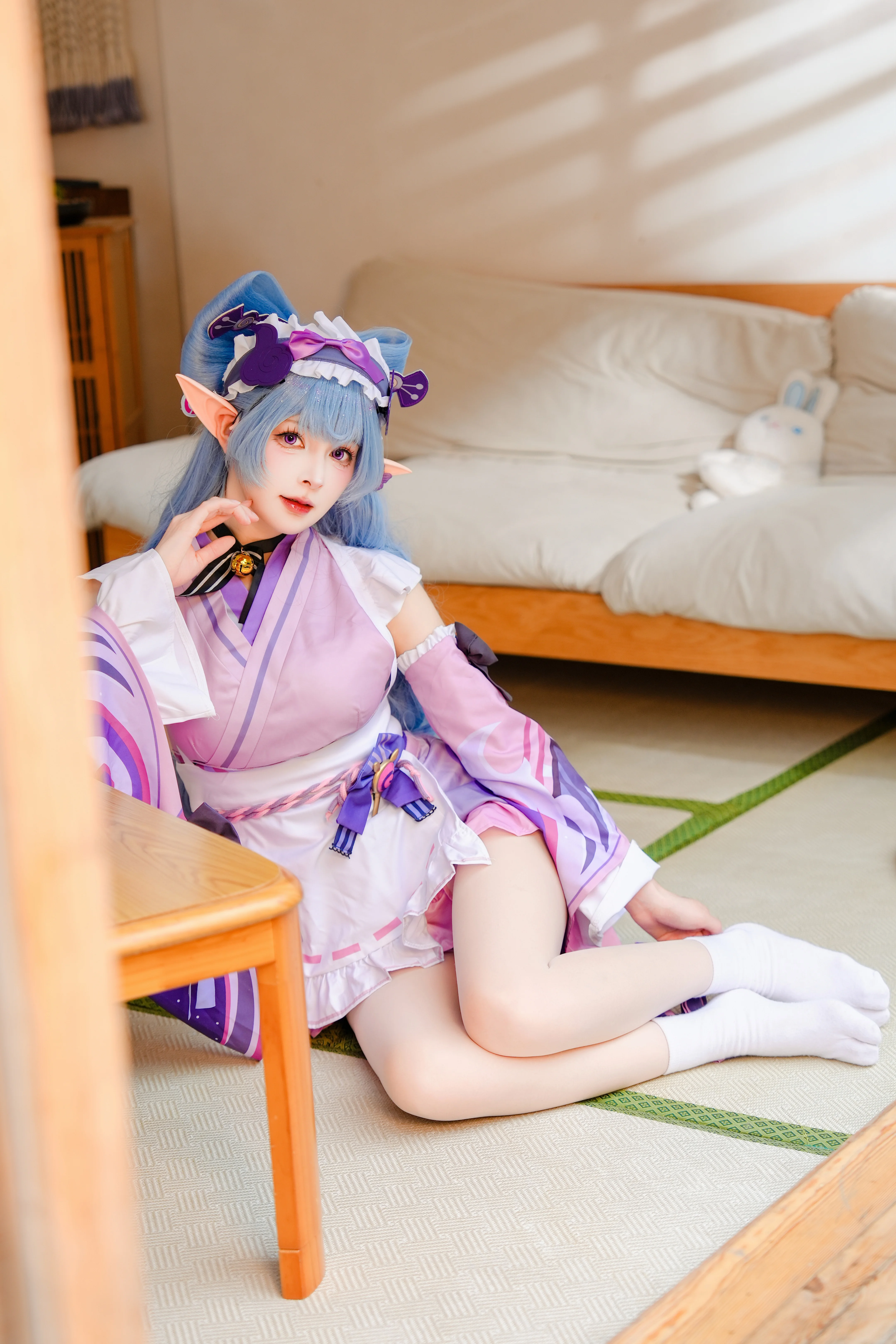 【梦见月瑞希cos】原神梦幻蓝发精灵的居家日常 - 第 1 张