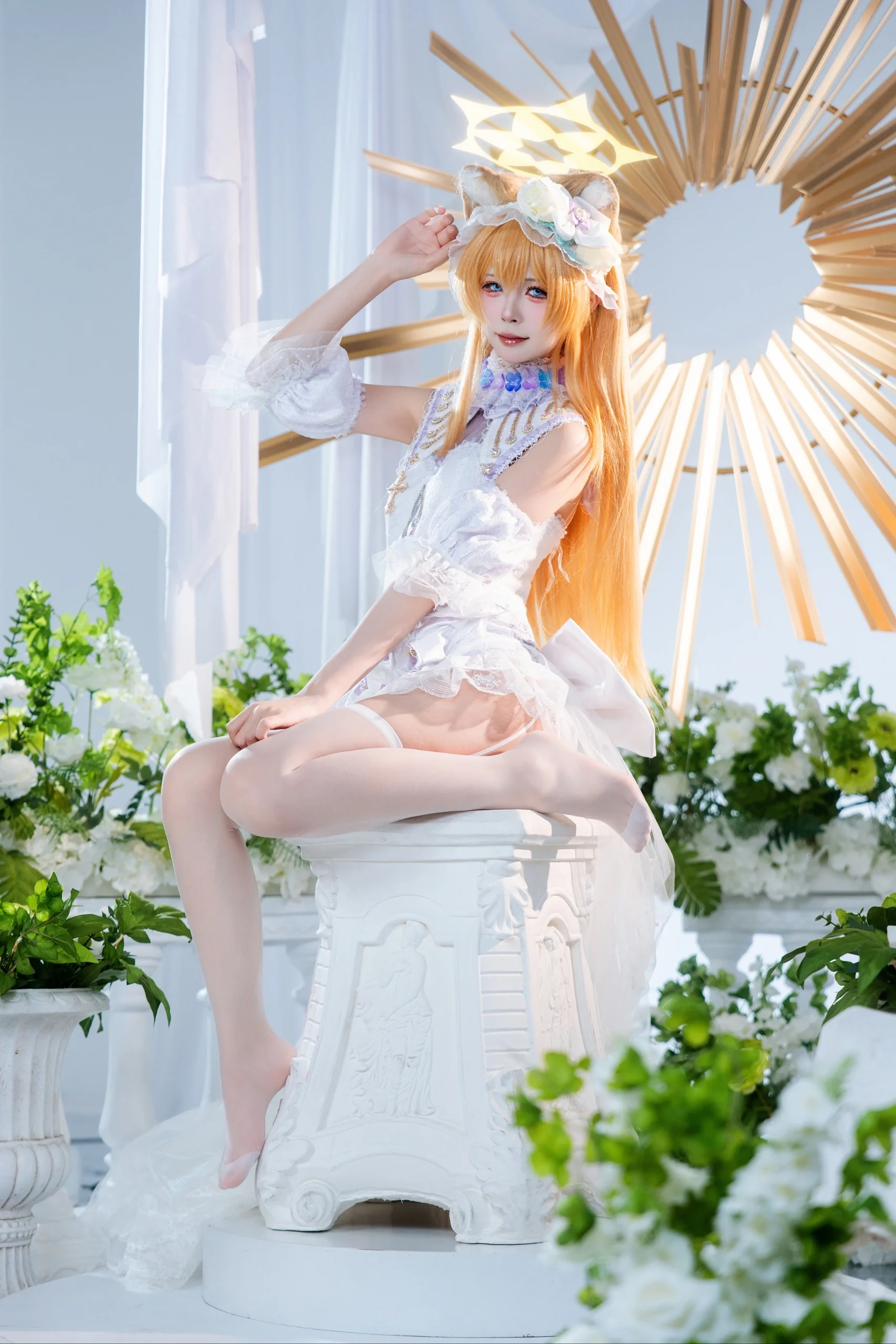 【伊洛瑪麗cos】蔚藍檔案，純白花嫁的神聖瞬間 - 第 1 張