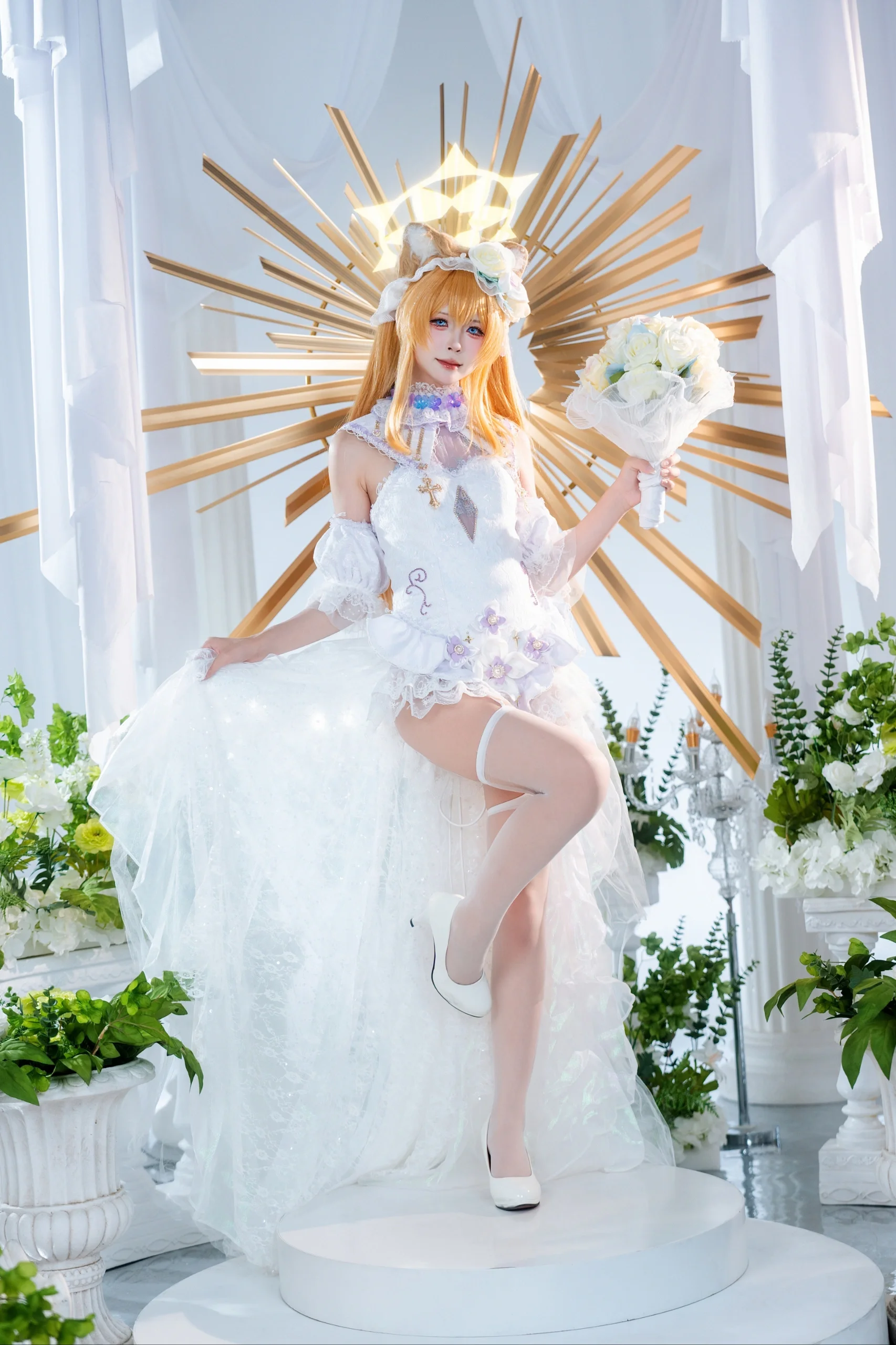 【伊洛瑪麗cos】蔚藍檔案，純白花嫁的神聖瞬間