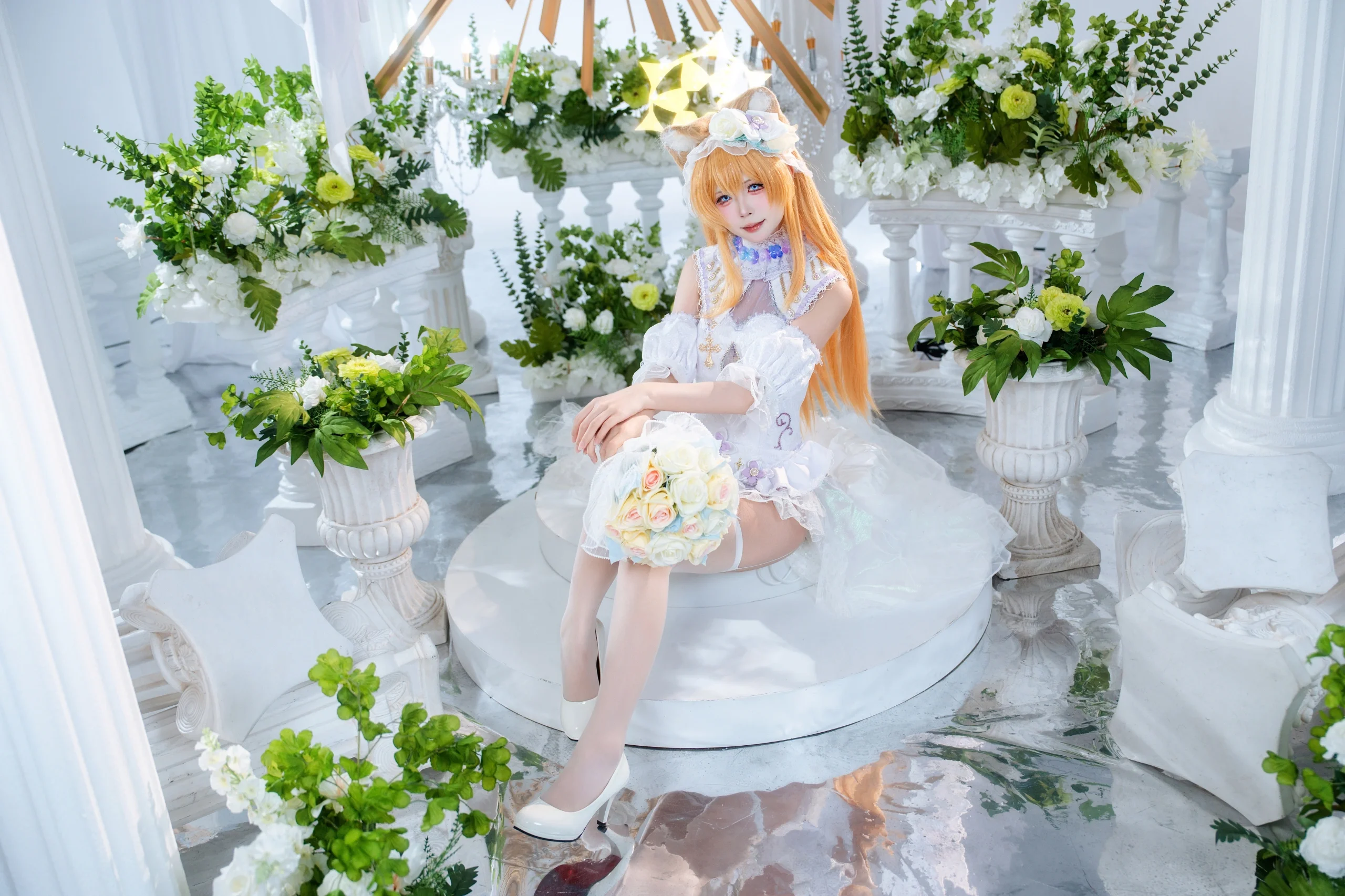 【伊洛瑪麗cos】蔚藍檔案，純白花嫁的神聖瞬間 - 第 9 張