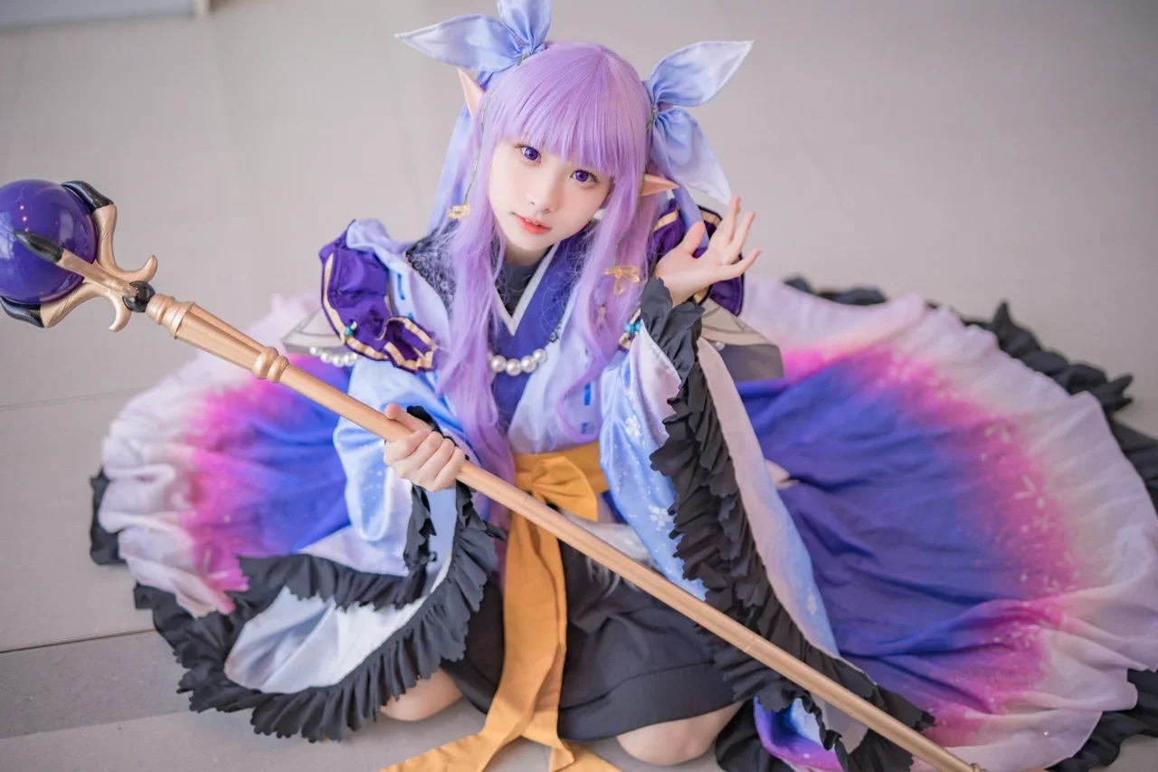 【氷川鏡華コスプレ】『プリンセスコネクト！Re:Dive』の魔法の瞬間、杖を手にした優等生 - 1 枚目