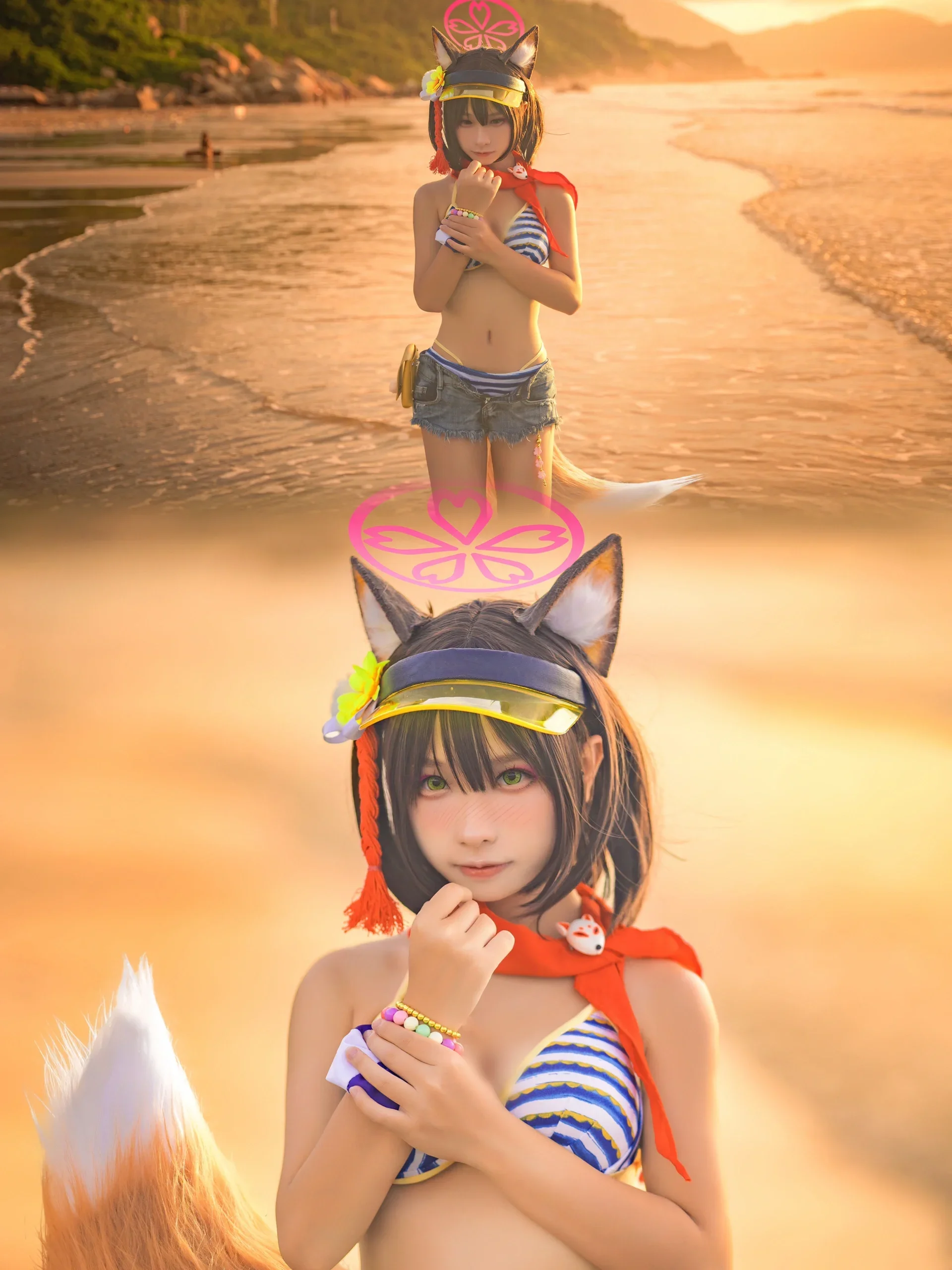 【久田泉奈cos】碧蓝档案里那份属于夏日的海边回忆