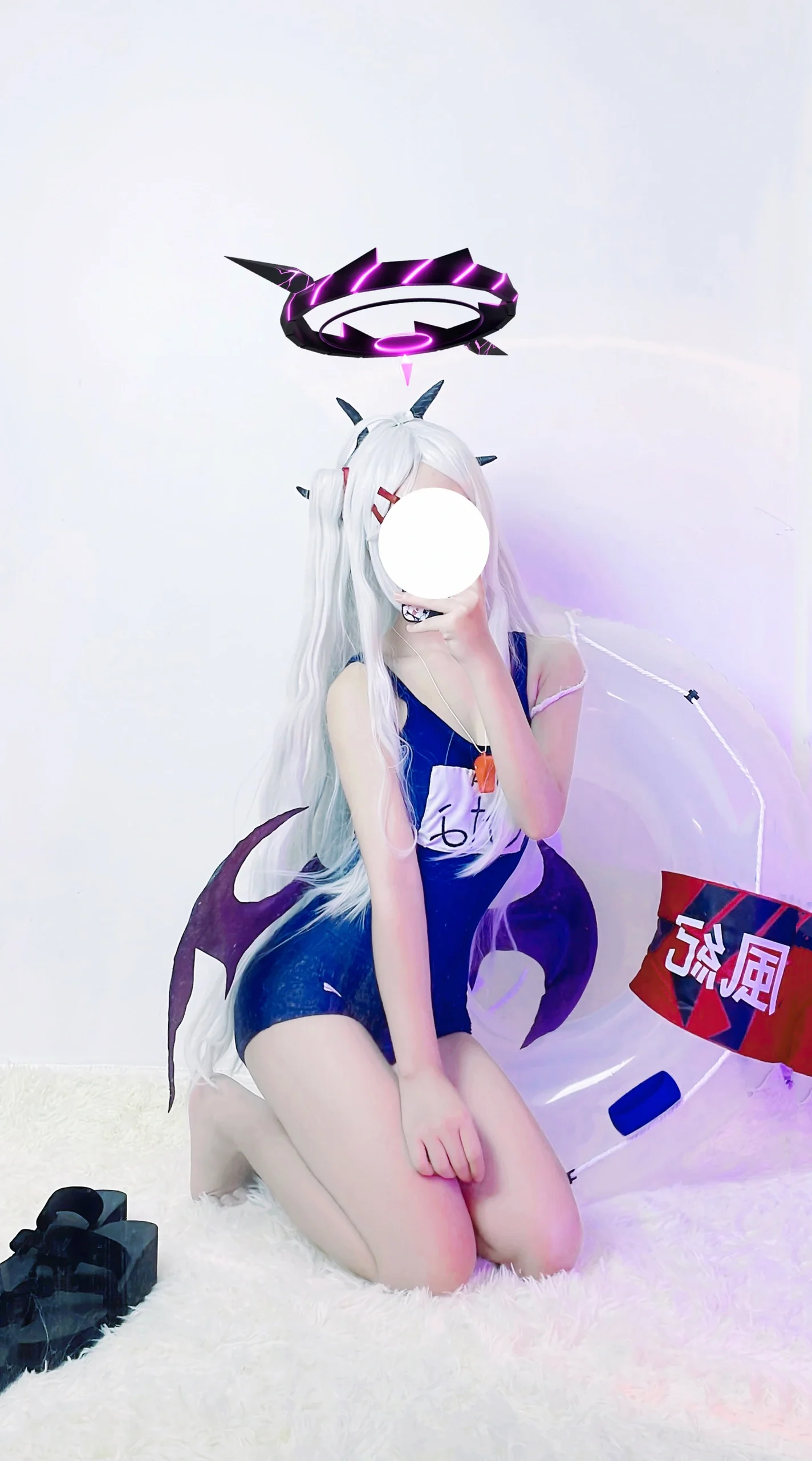 【空崎日奈cos】夏日蔚蓝档案泳装试装记录