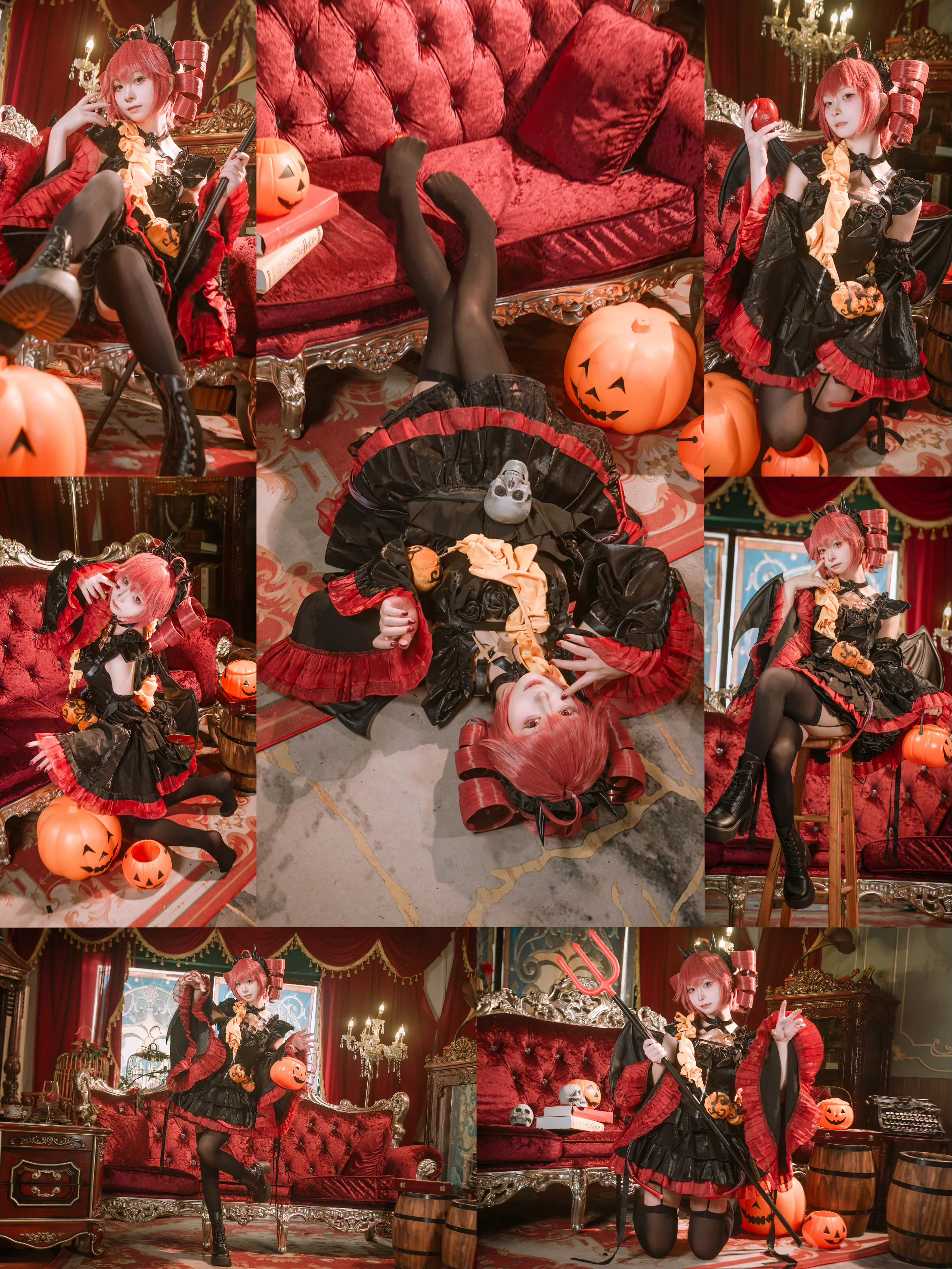 【重音teto cos】万圣节暗黑小恶魔棚拍动作与穿搭分享 - 第 1 张