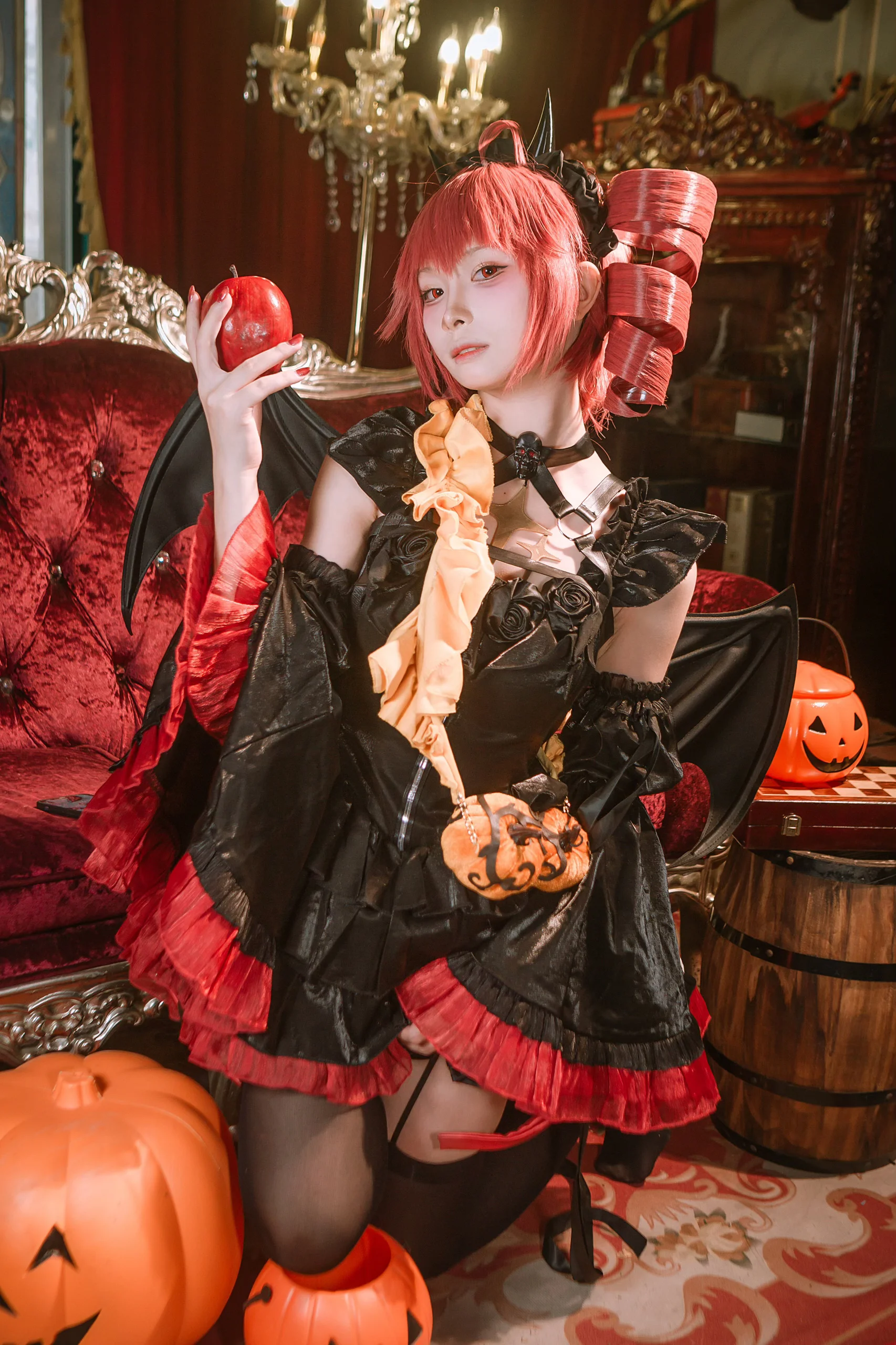 【重音teto cos】万圣节暗黑小恶魔棚拍动作与穿搭分享 - 第 3 张