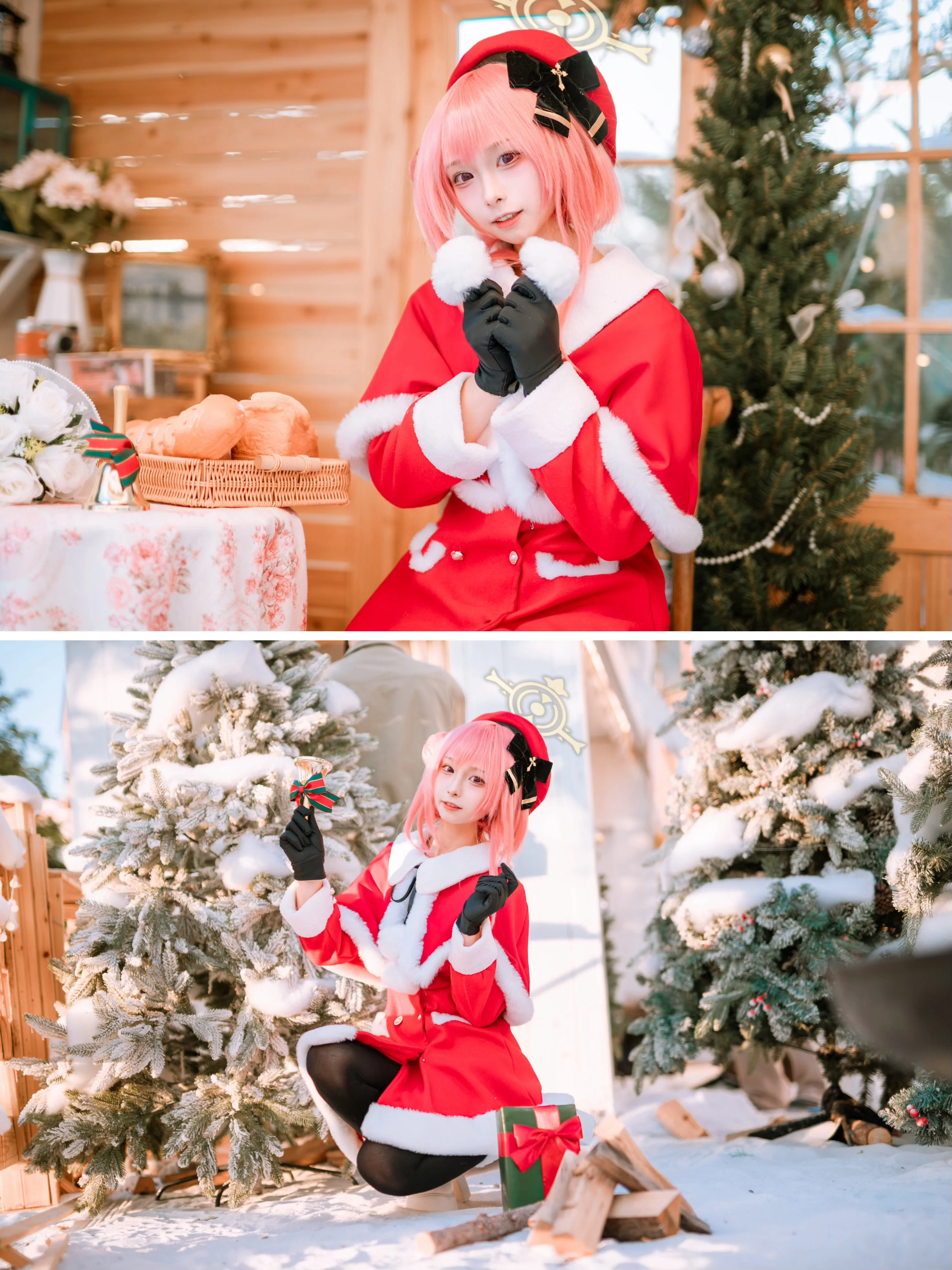 【鹫见芹娜cos】蔚蓝档案的圣诞护士，带给你冬日温暖 - 第 5 张