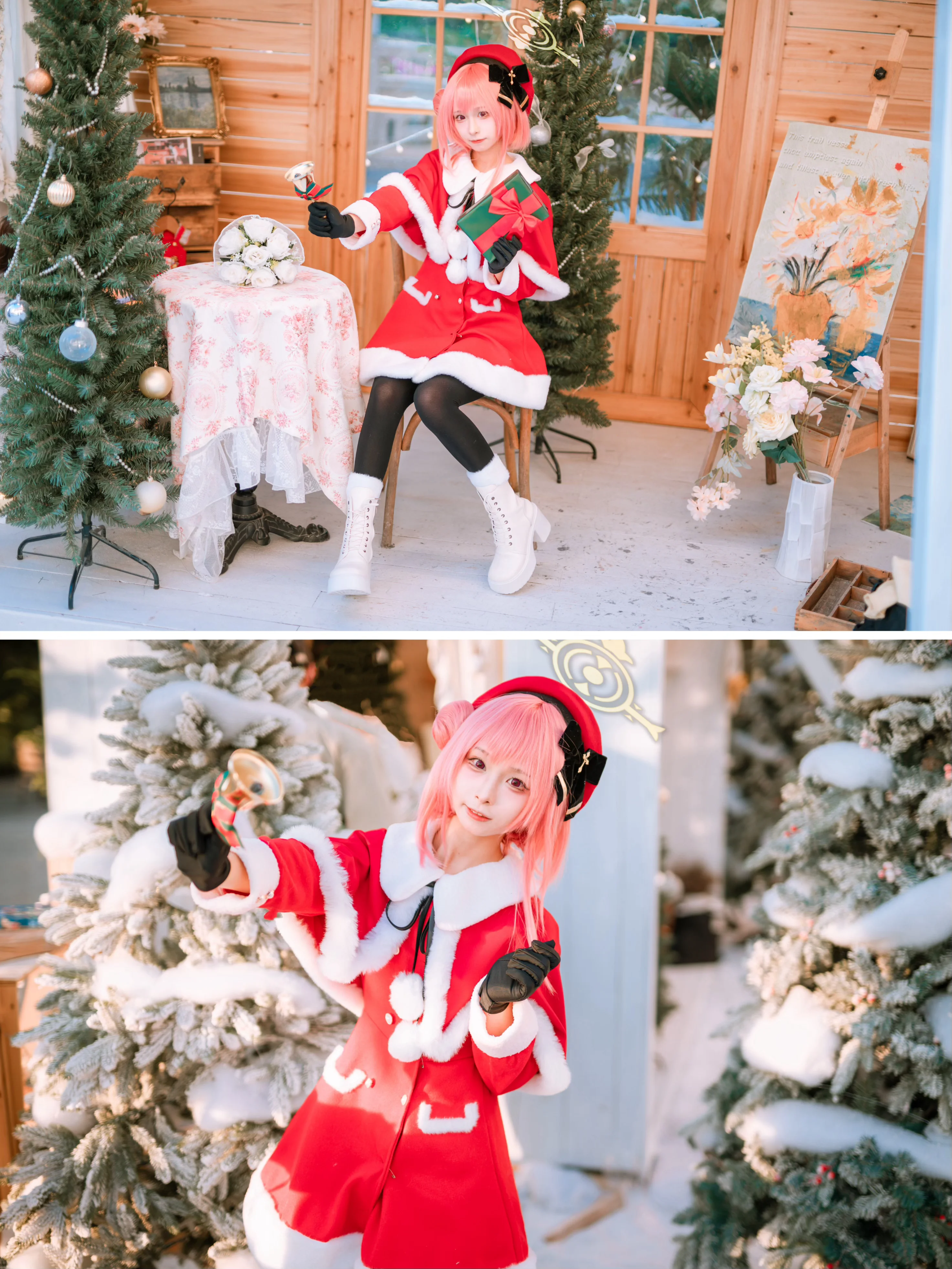 【蔚蓝档案鹫见芹娜cos】想和sensei一起过个红色圣诞 - 第 6 张