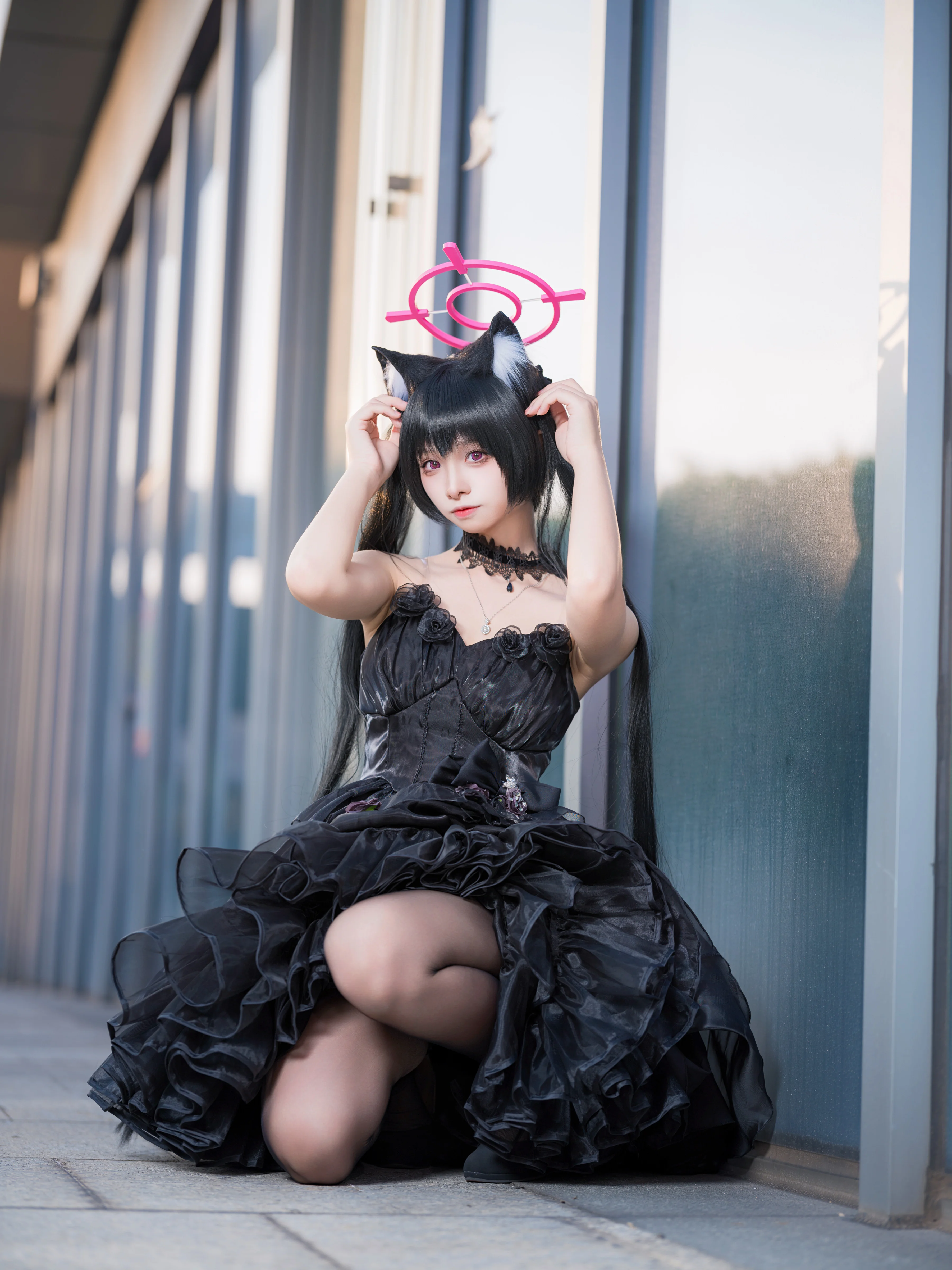 【黑见芹香cos】蔚蓝档案only现场的礼服实录 - 第 1 张