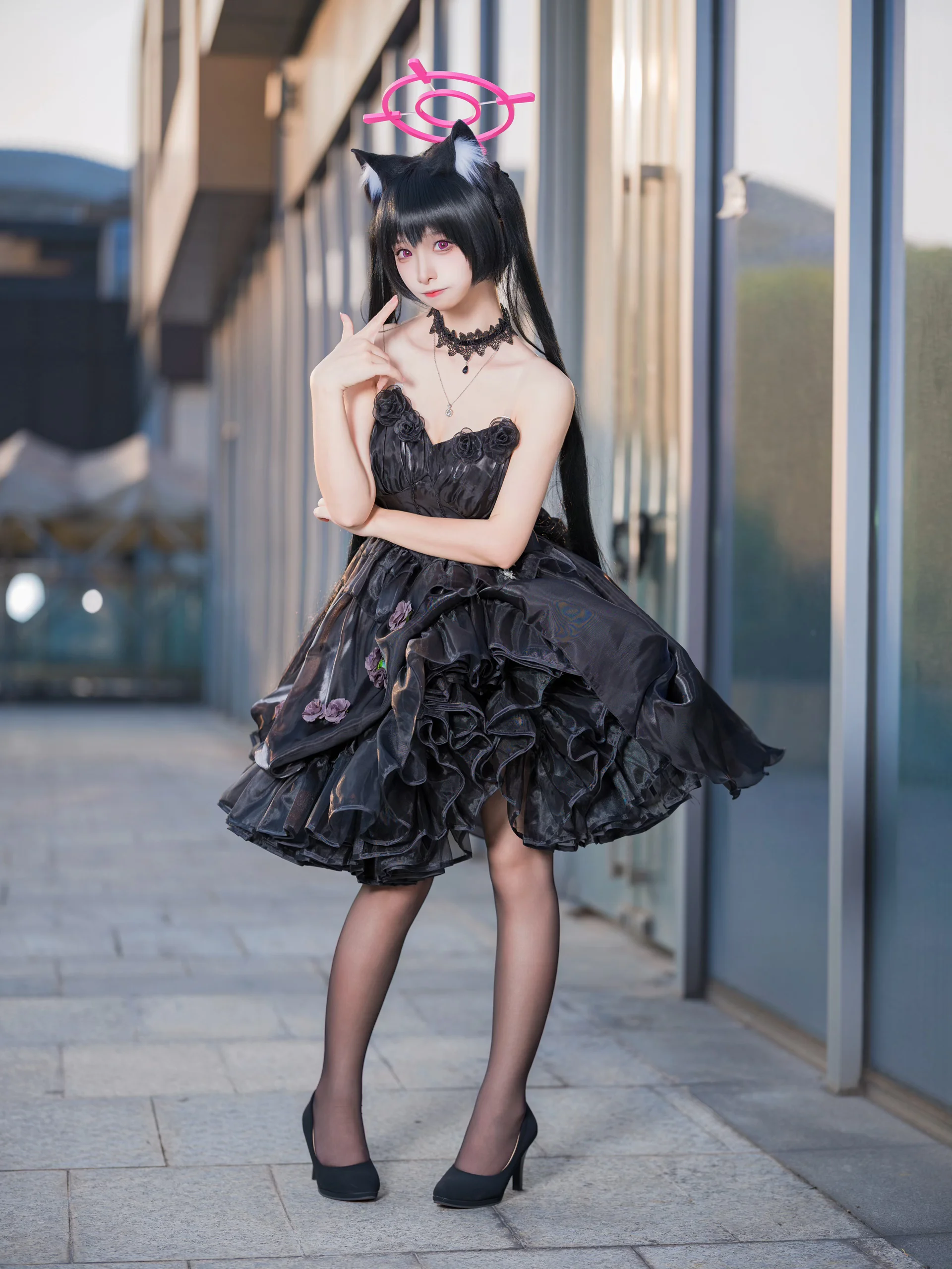 【黑见芹香cos】蔚蓝档案only现场的礼服实录