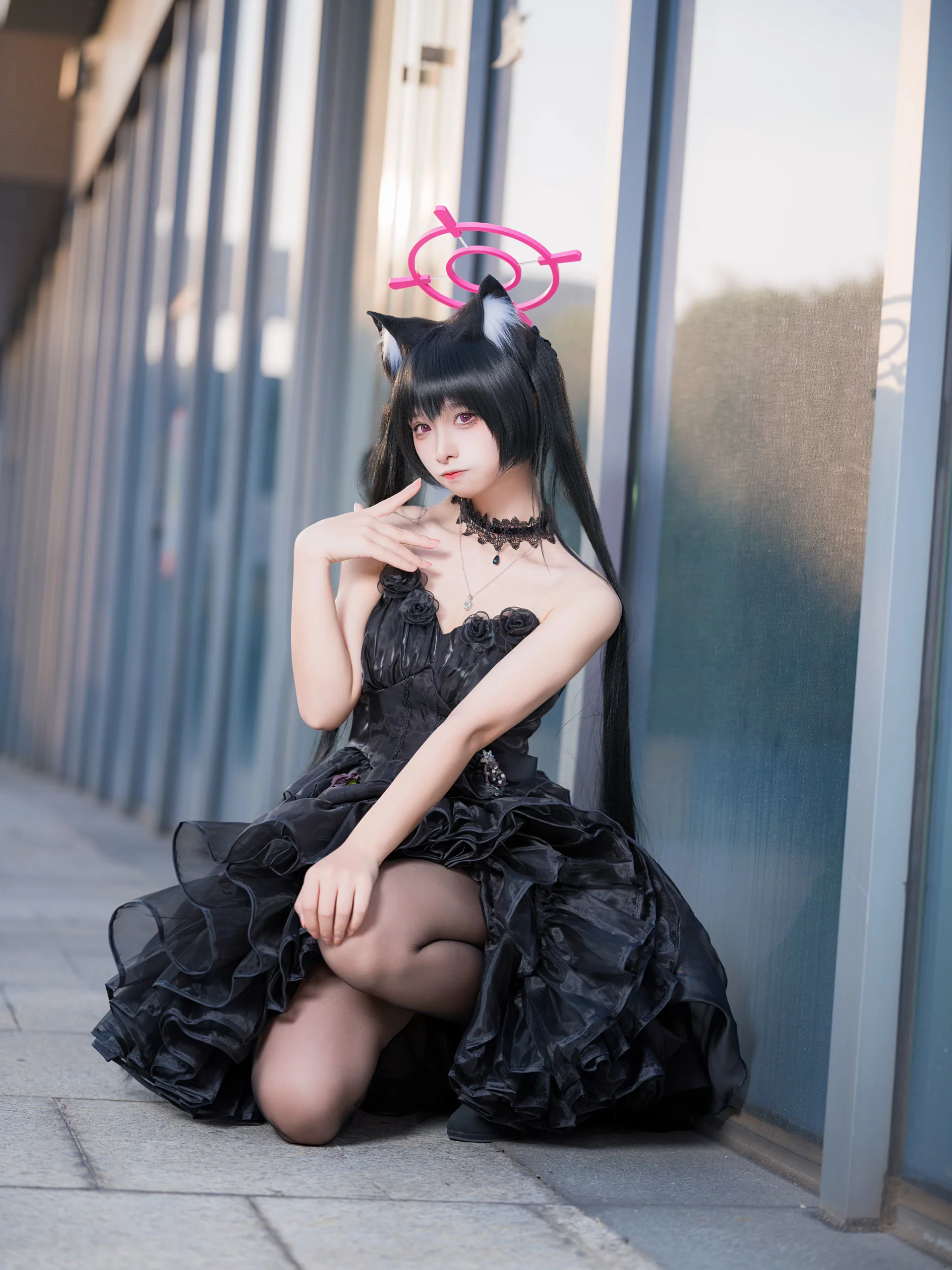 【黑见芹香cos】蔚蓝档案only现场的礼服实录 - 第 3 张