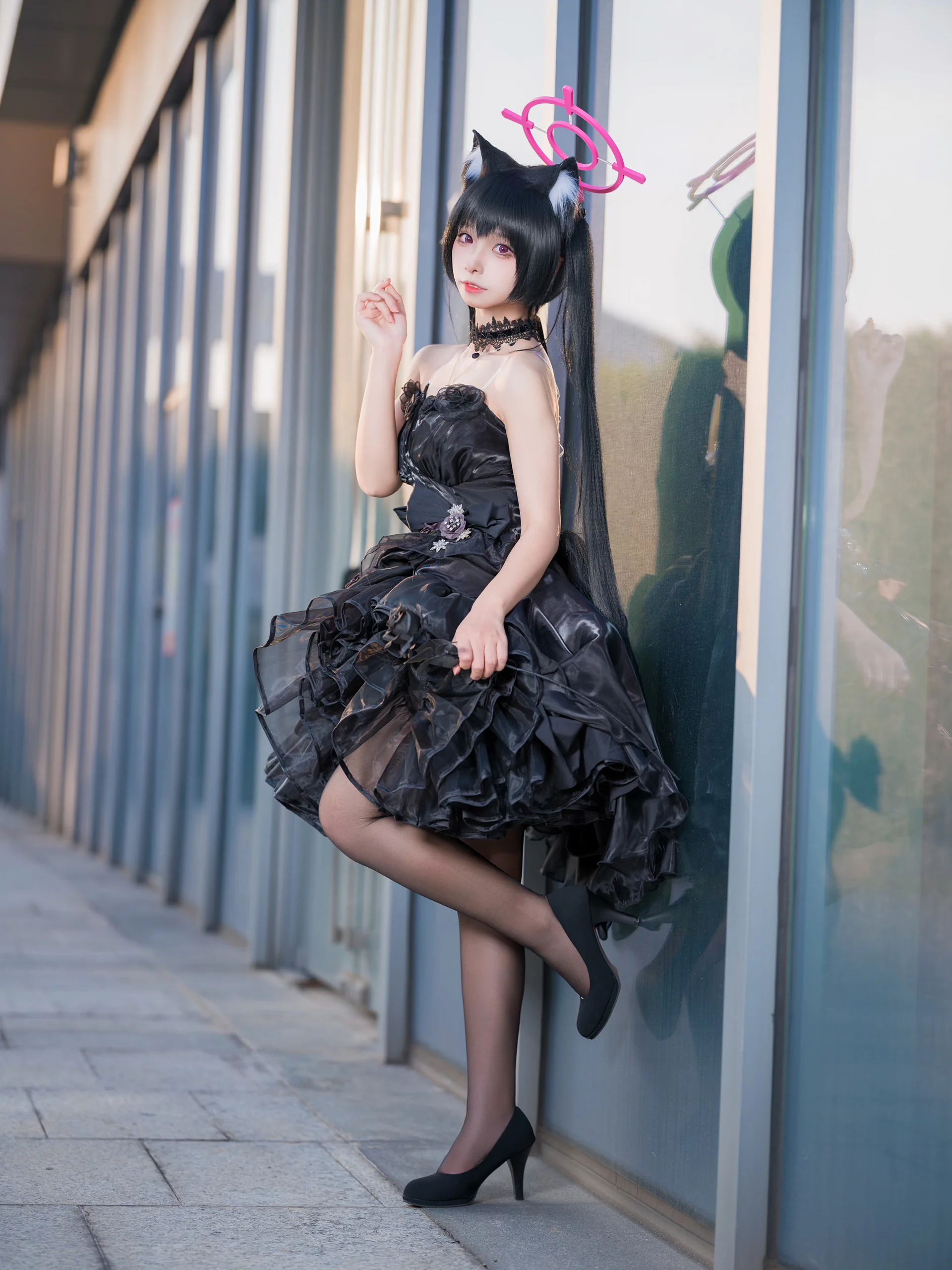【黑见芹香cos】蔚蓝档案only现场的礼服实录 - 第 4 张