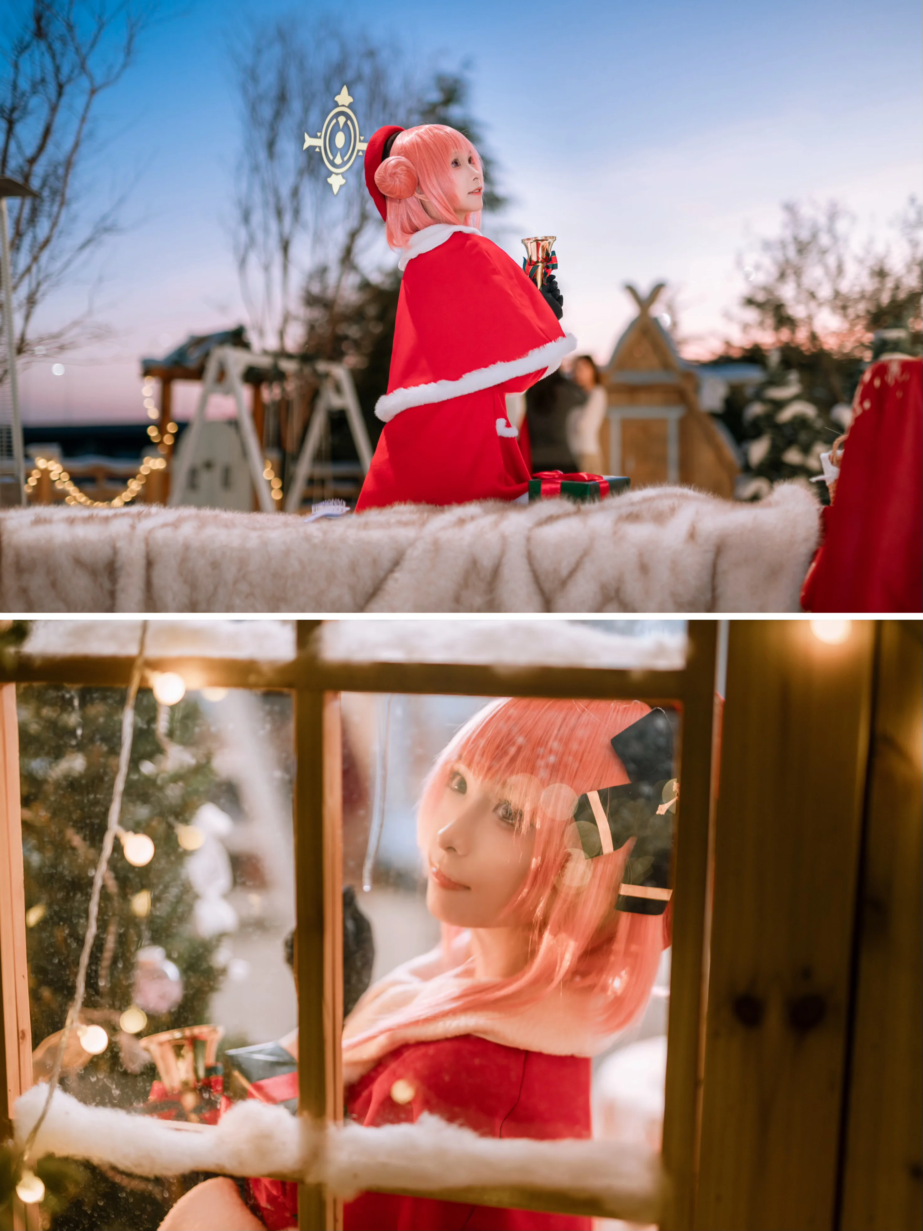 【鹫见芹娜cos】蓝调圣诞夜，定格冬日温柔时刻 - 第 5 张