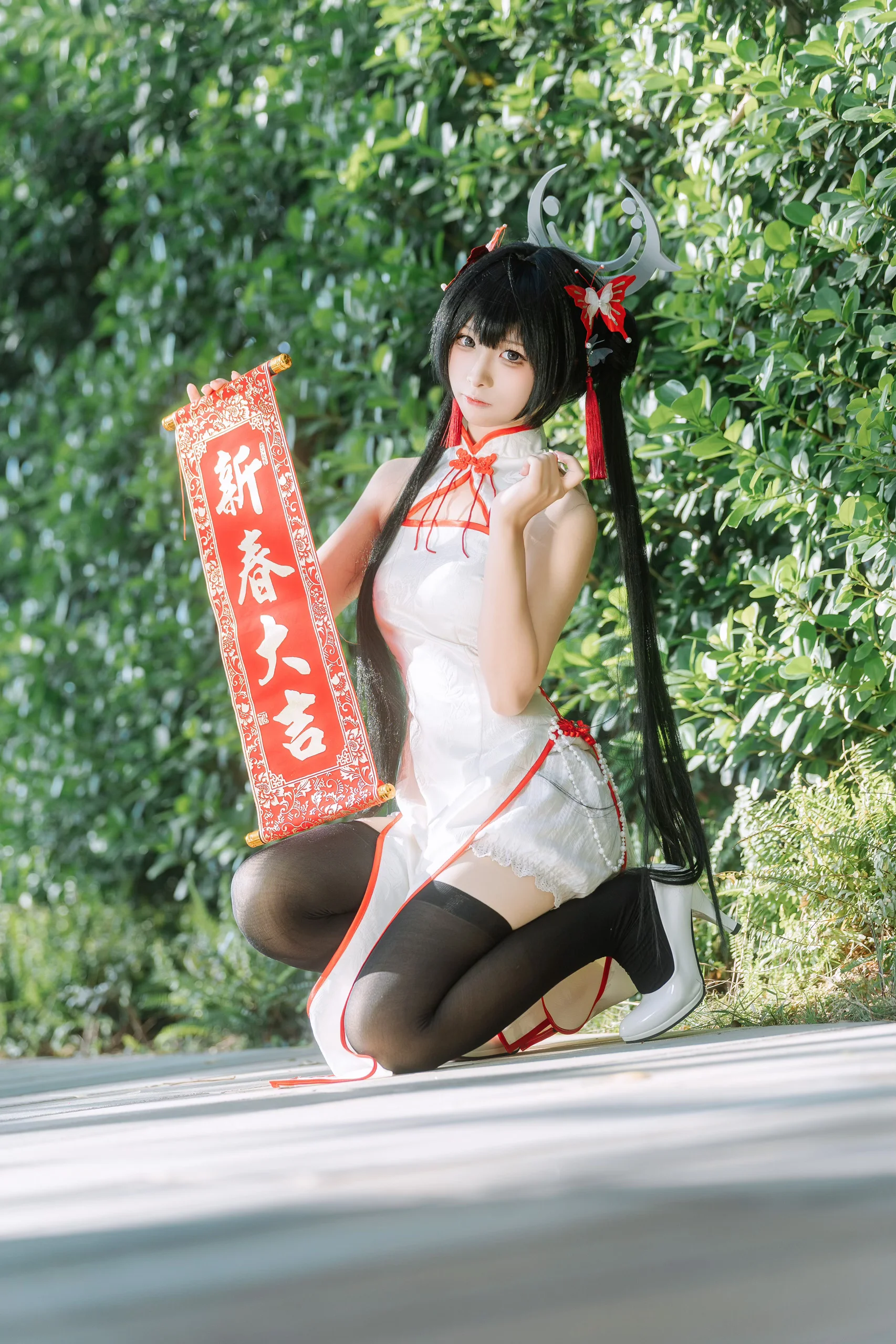 【妃咲cos】蔚蓝档案新春旗袍，萤火虫漫展抓拍记录