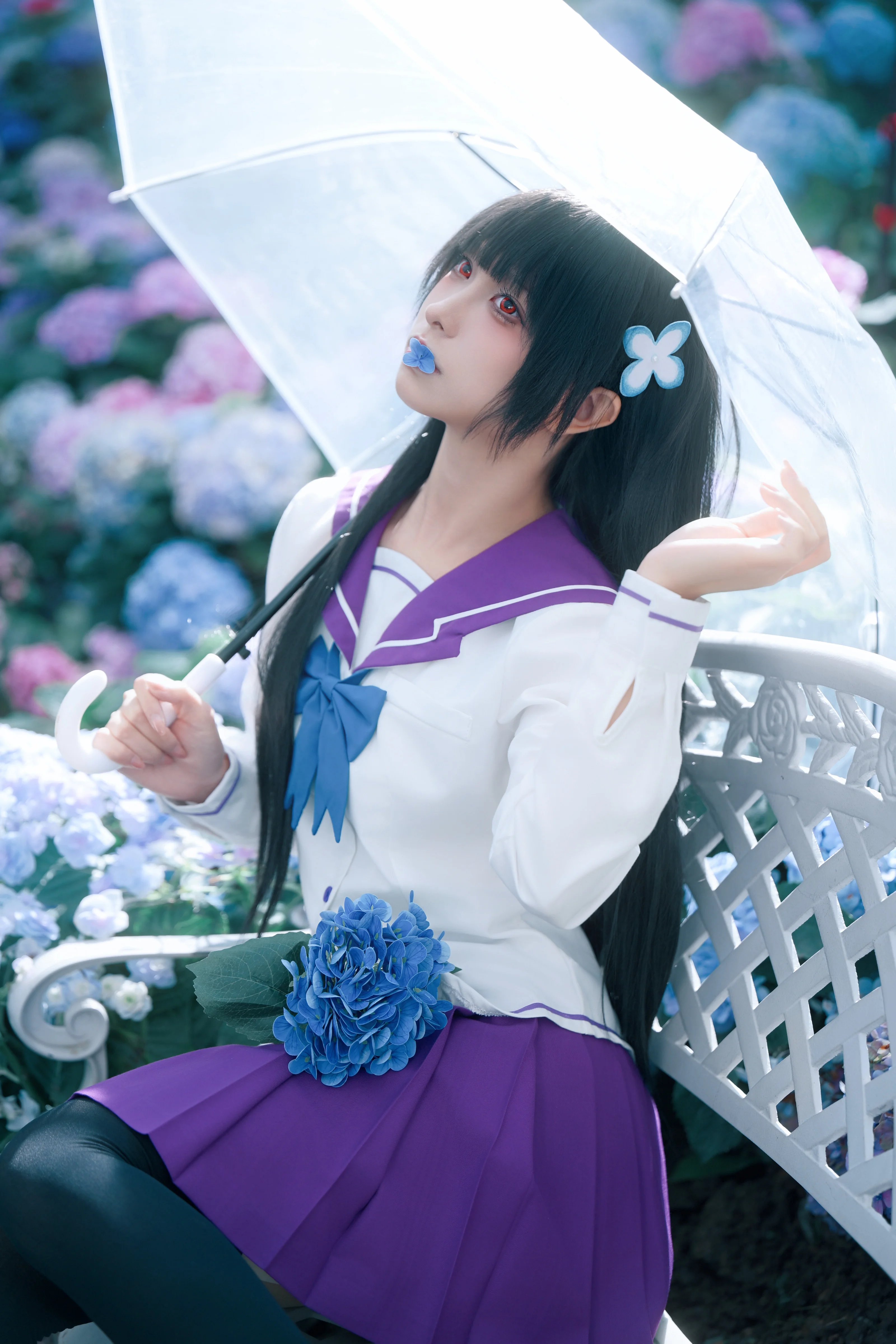 【さんかれあ コスプレ】紫陽花シーズンのエンドレスサマー、静寂なる少女の日常 - 2 枚目