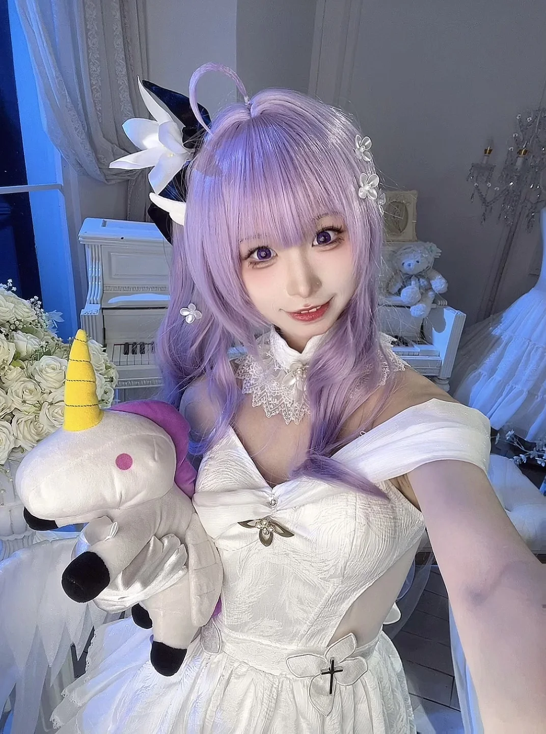 【独角兽cos】碧蓝航线独角兽幸福乐章，纯白花嫁与钢琴协奏