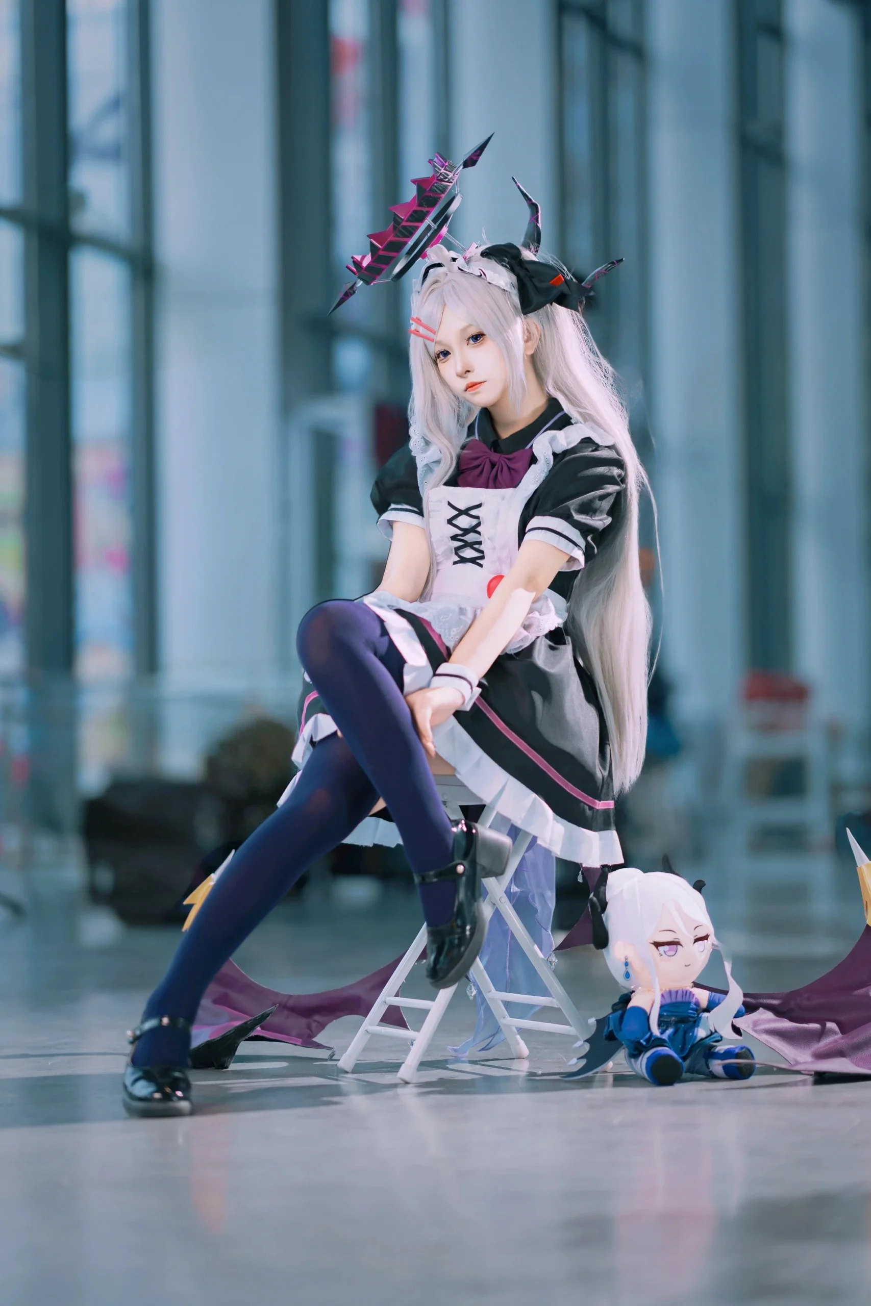 【空崎ヒナ コスプレ】キヴォトス風紀委員長のマイド服 - 1 枚目