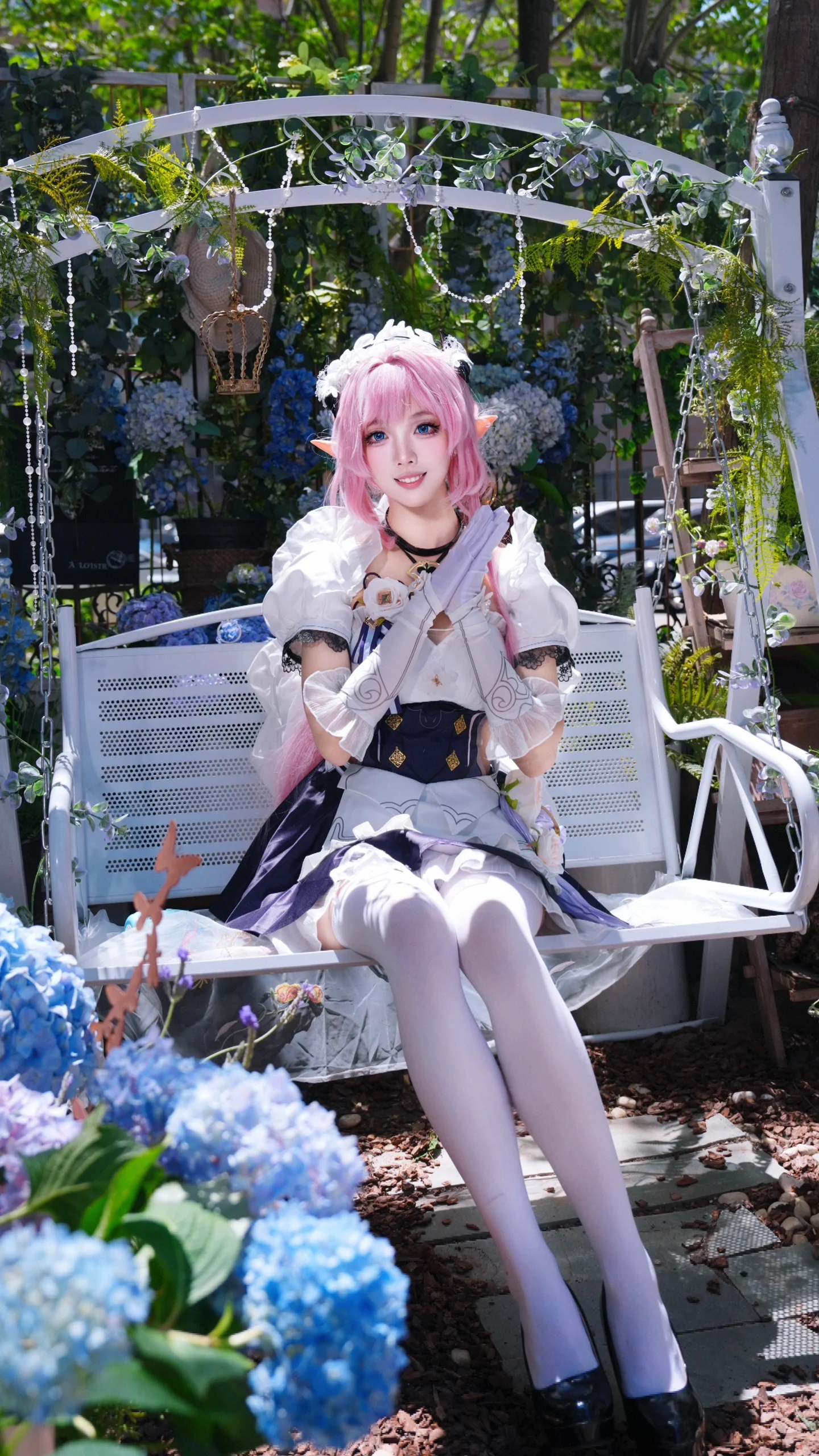 【爱莉希雅cos】崩坏三的夏日花园女仆，灵动感拉满 - 第 3 张