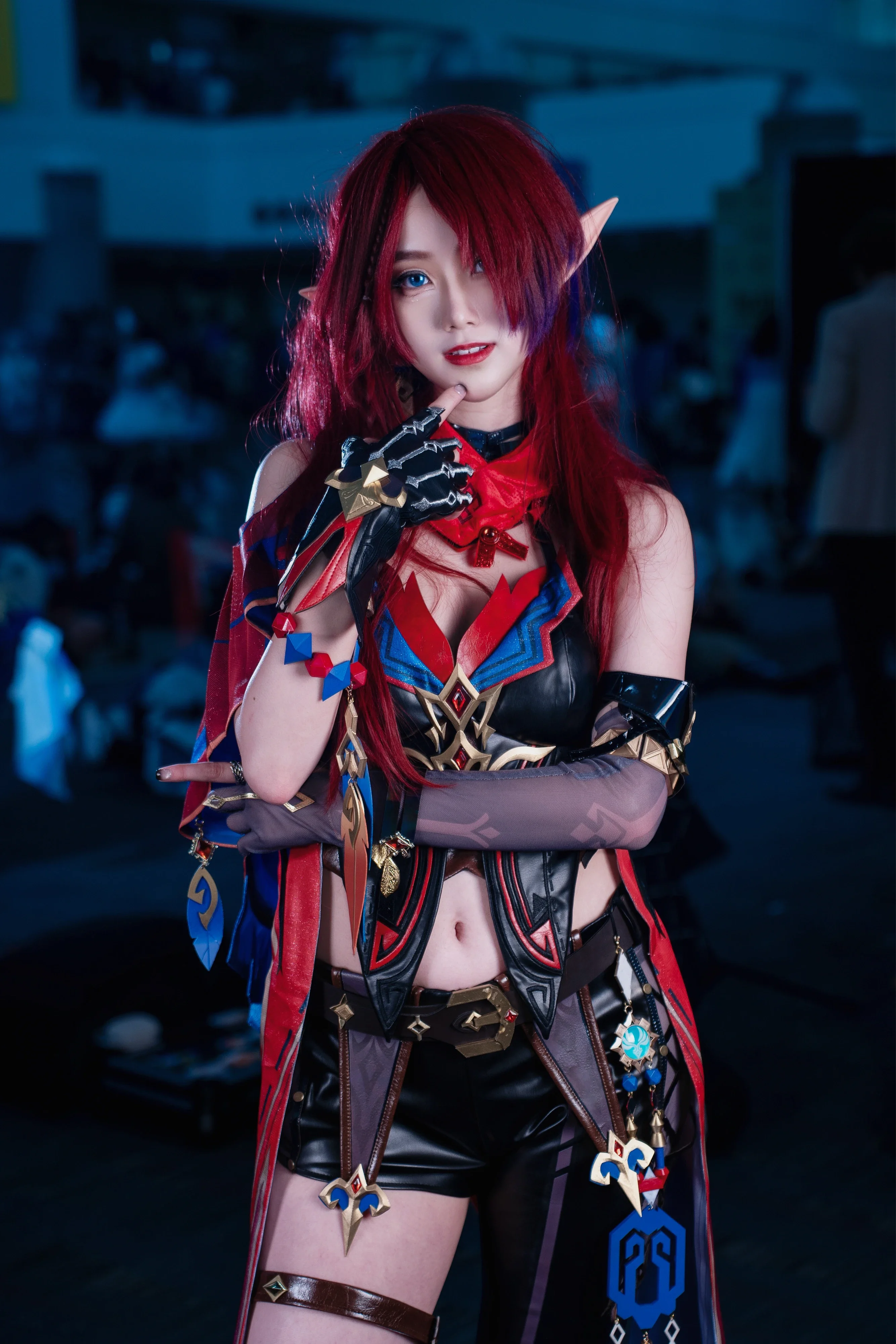 【恰斯卡cos】洛杉矶AX漫展的红色精灵，现场体验拉满